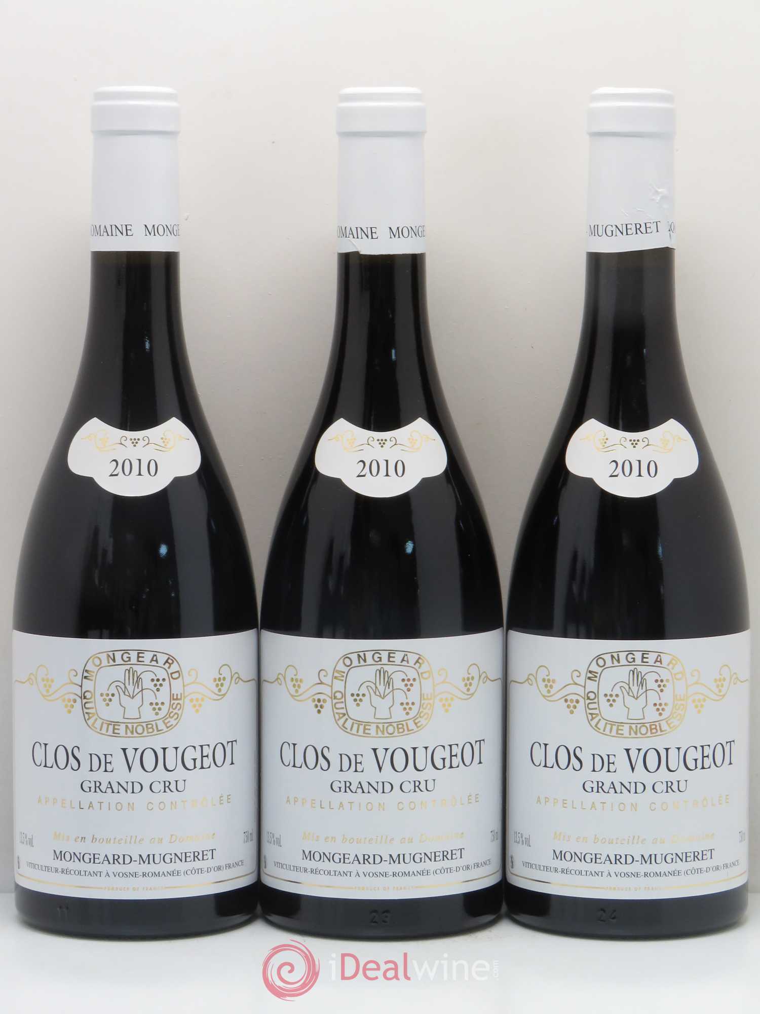 Clos de Vougeot Grand Cru Mongeard-Mugneret (Domaine) 2010 - Lot de 6 bouteilles - 1