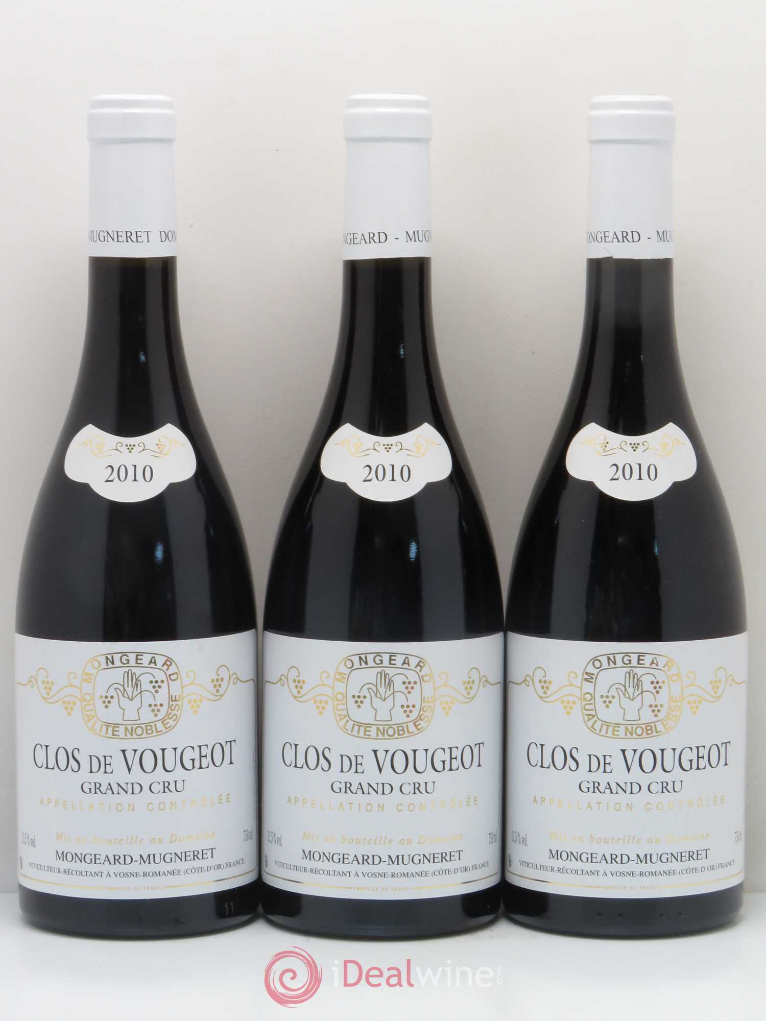 Clos de Vougeot Grand Cru Mongeard-Mugneret (Domaine) 2010 - Lot de 3 bouteilles - 0