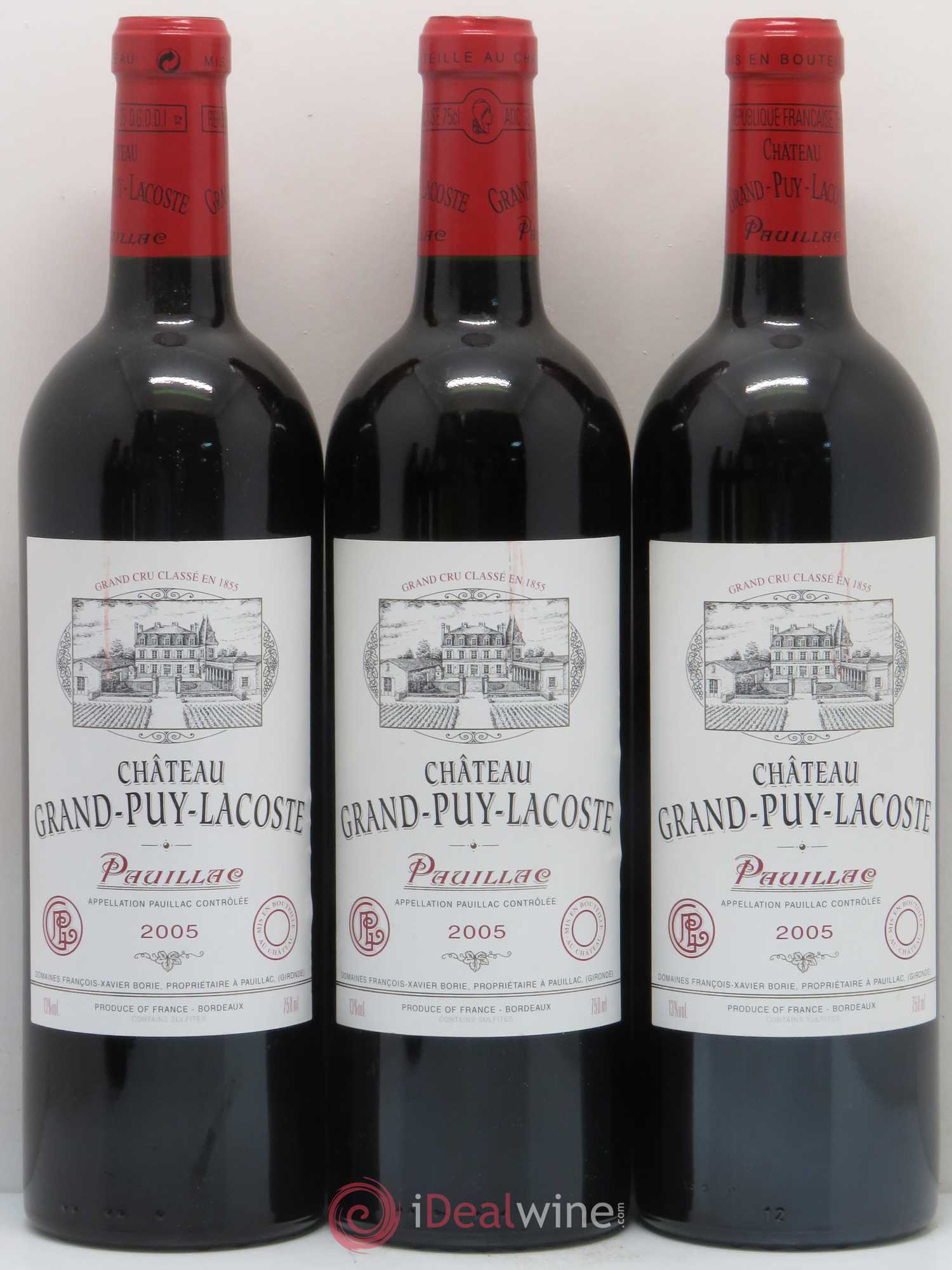 Château Grand Puy Lacoste 5ème Grand Cru Classé 2005 - Lot de 12 bouteilles - 1