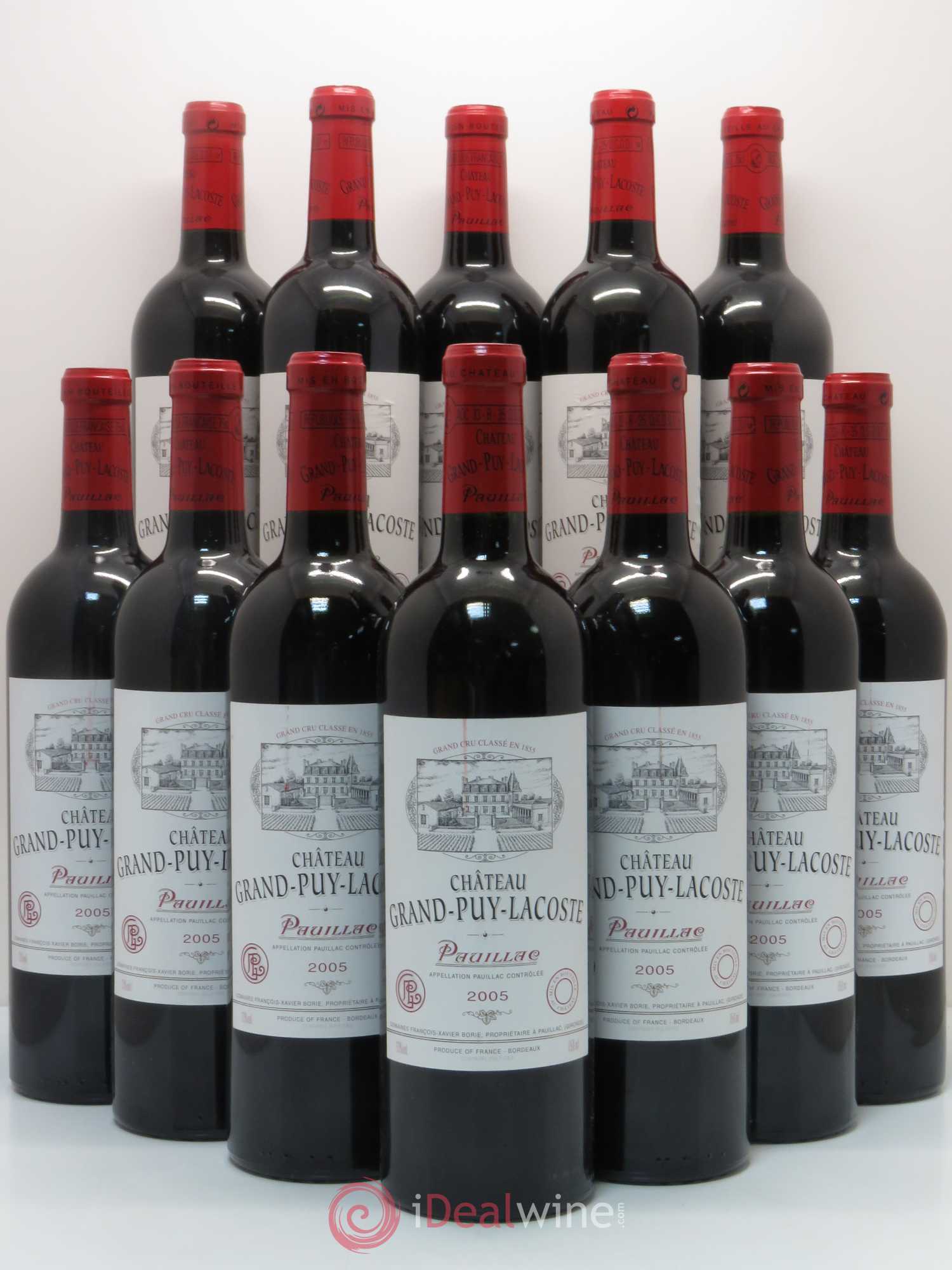 Château Grand Puy Lacoste 5ème Grand Cru Classé 2005 - Lot de 12 bouteilles - 0