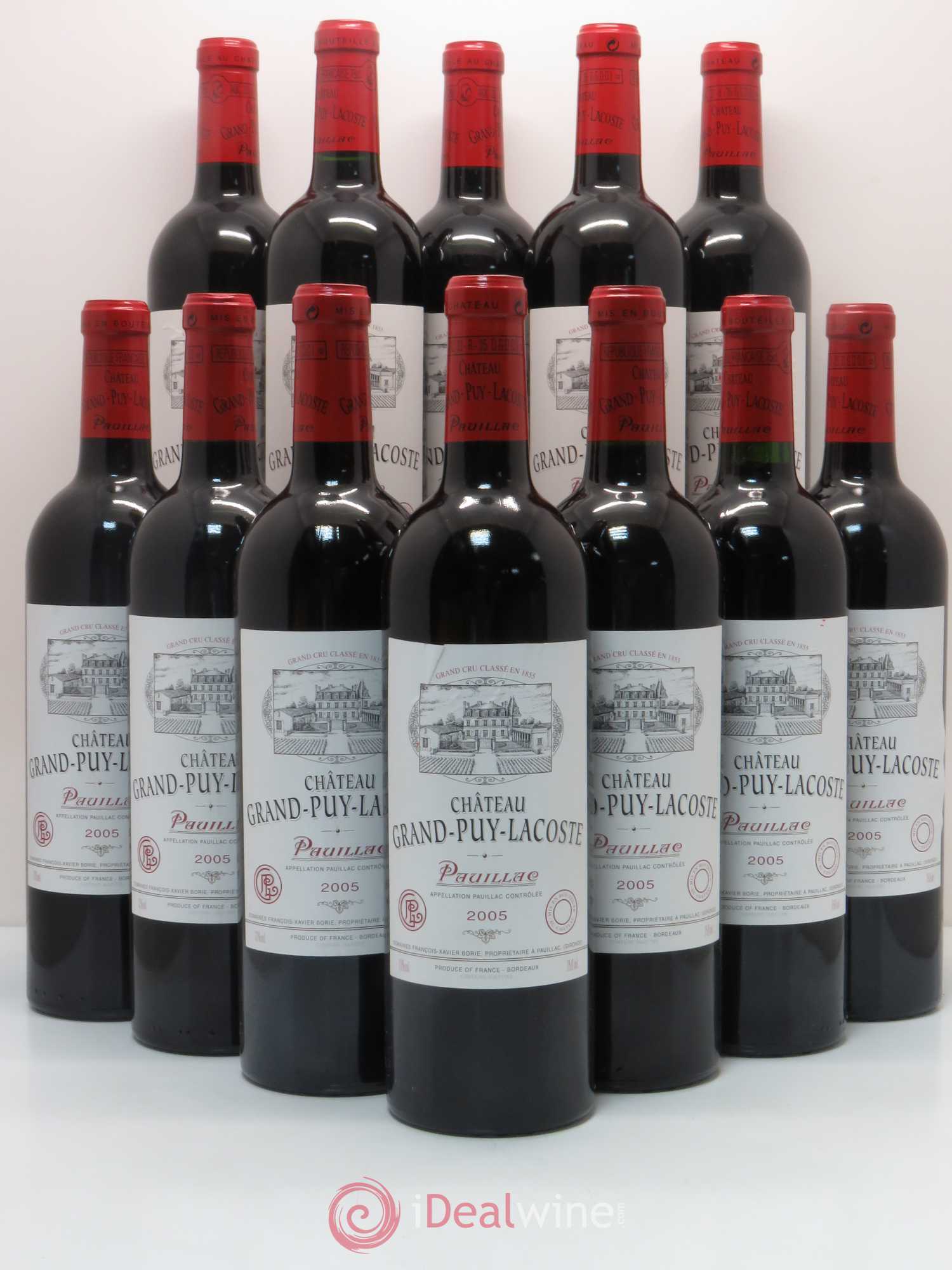 Château Grand Puy Lacoste 5ème Grand Cru Classé 2005 - Lot de 12 bouteilles - 0