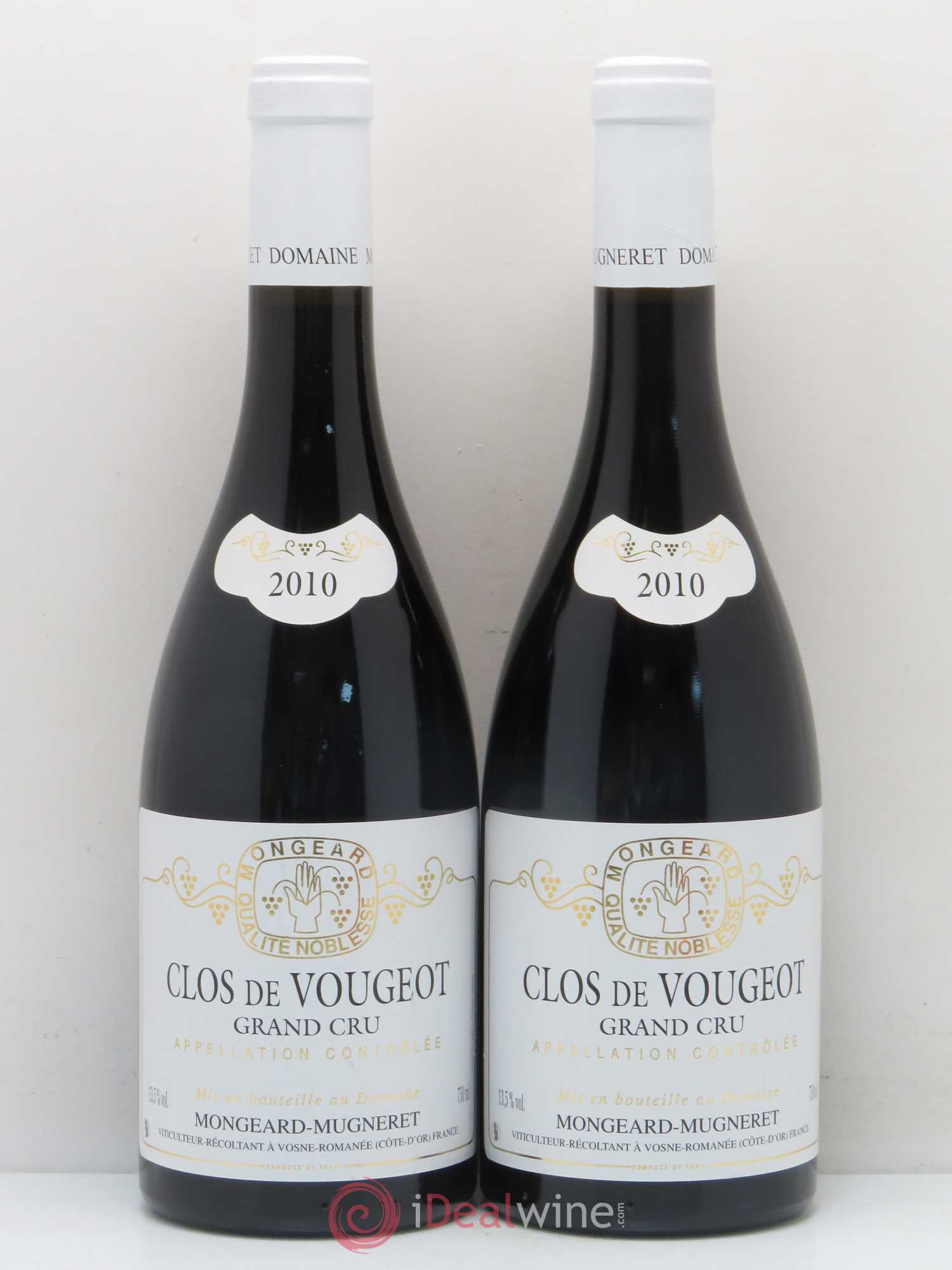 Clos de Vougeot Grand Cru Mongeard-Mugneret (Domaine) 2010 - Lot de 2 bouteilles - 0