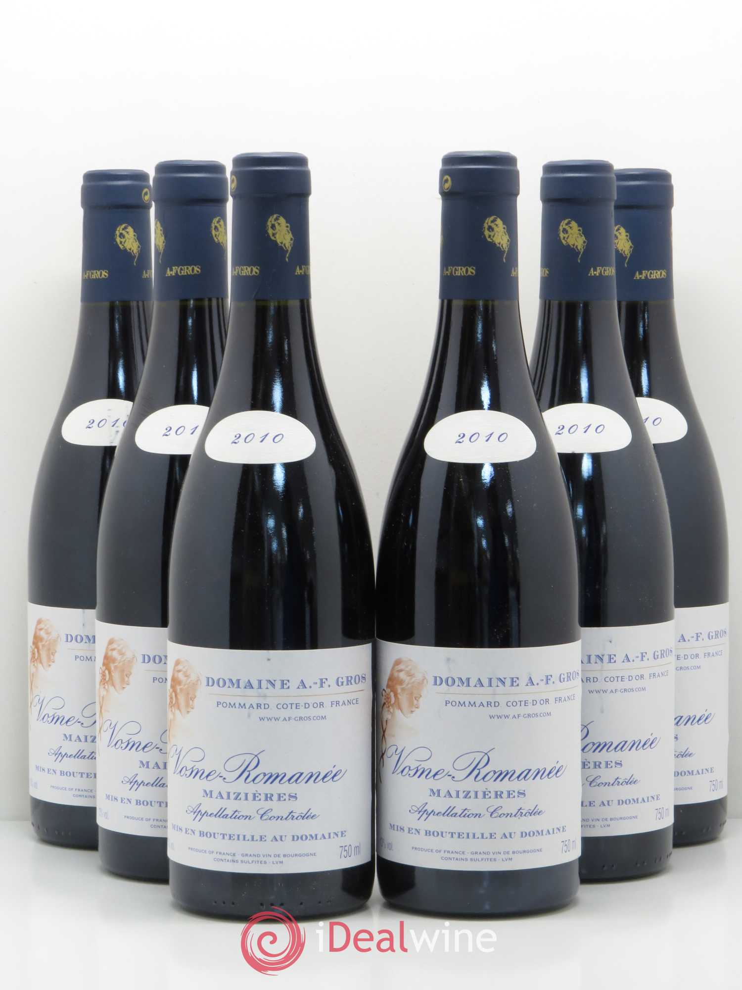 Vosne-Romanée Maizières A.-F. Gros 2010 - Lot de 6 bouteilles - 0
