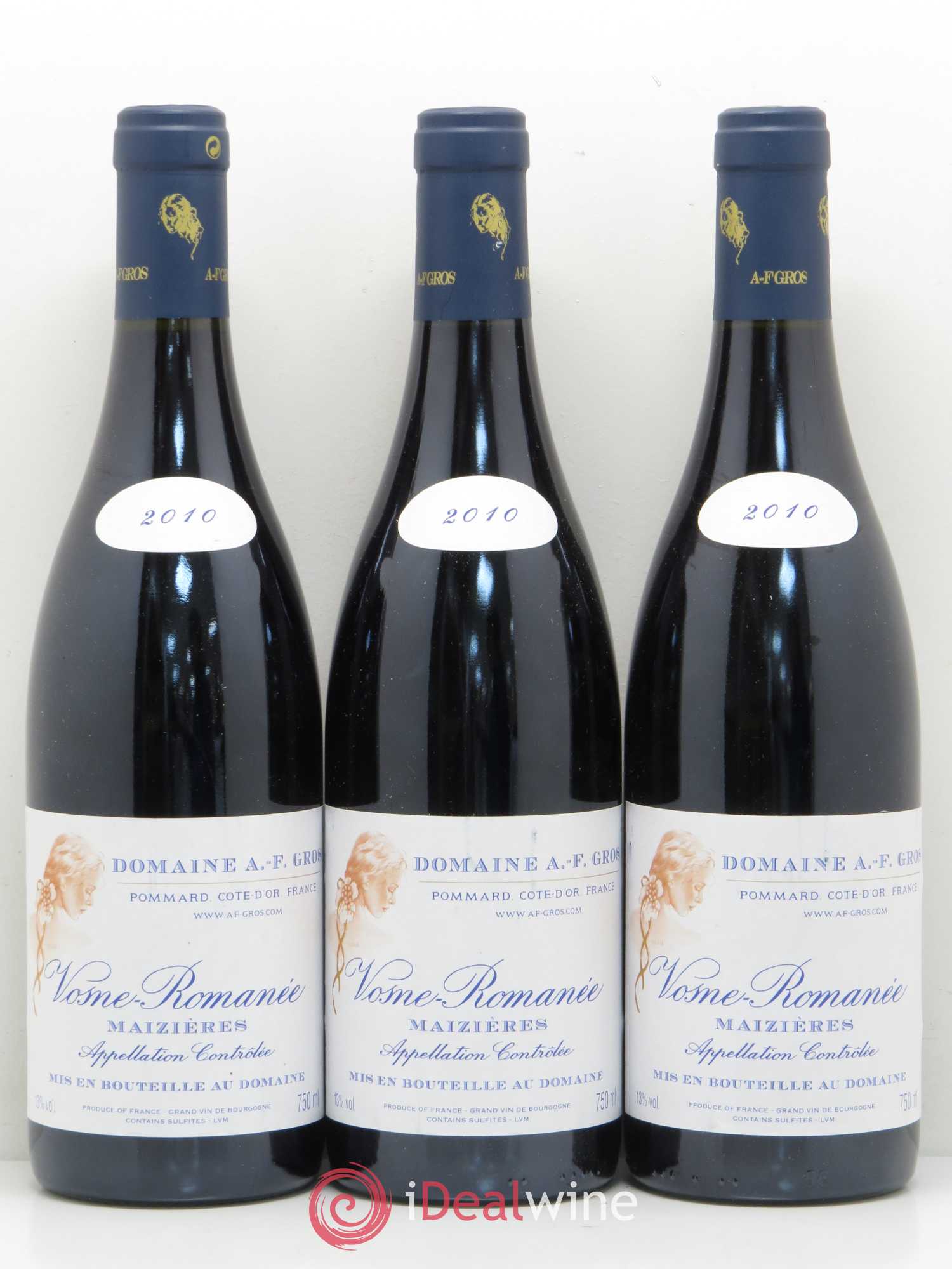 Vosne-Romanée Maizières A.-F. Gros 2010 - Lot de 3 bouteilles - 0