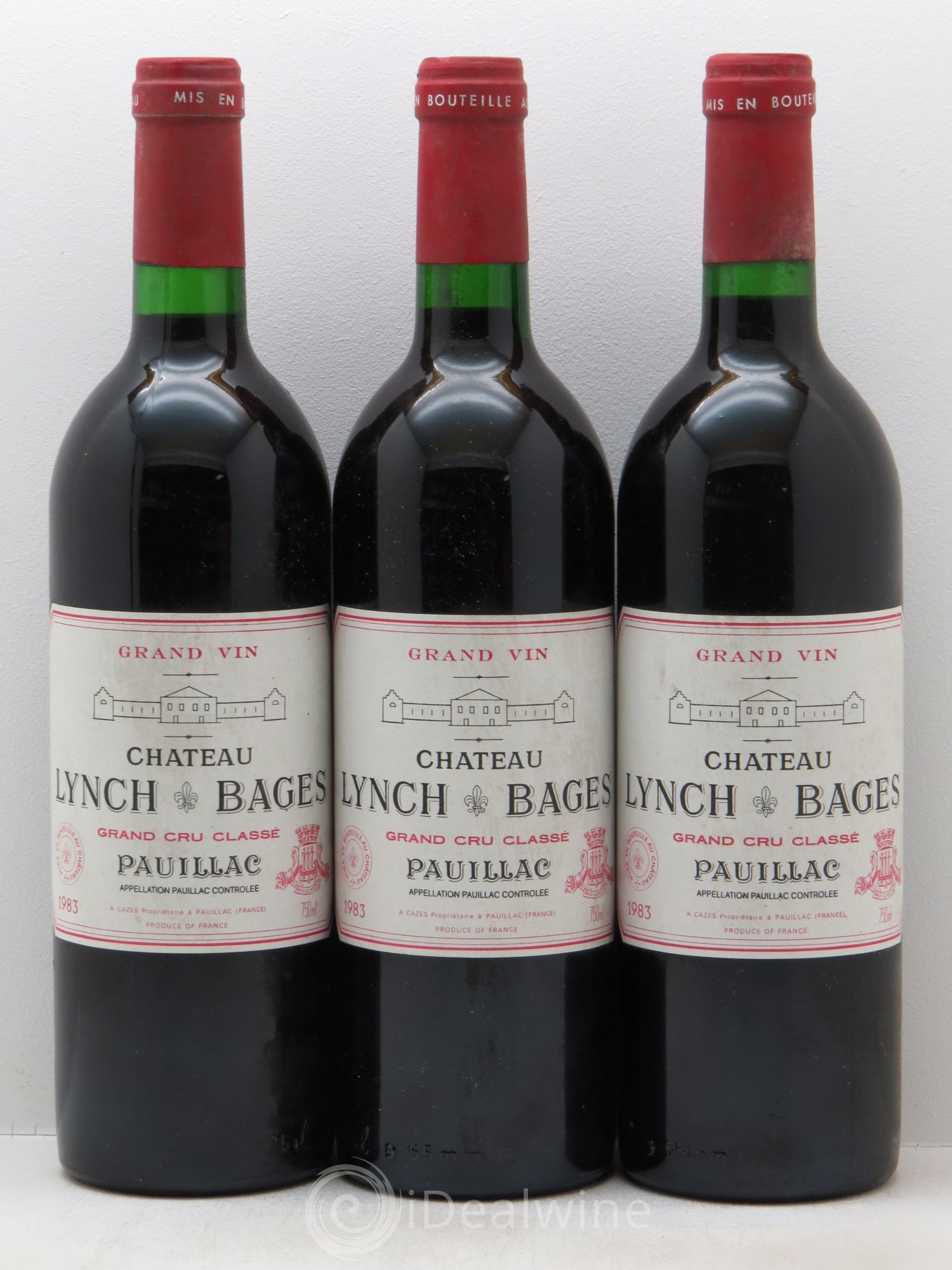 Château Lynch Bages 5ème Grand Cru Classé 1983 - Lot de 3 bouteilles - 0
