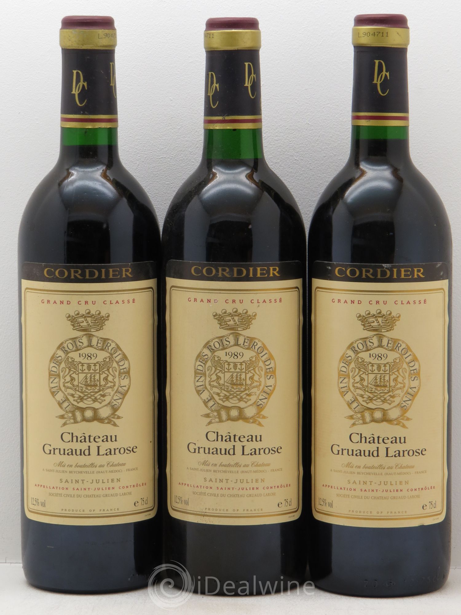Château Gruaud Larose 2ème Grand Cru Classé 1989 - Lot de 3 bouteilles - 0