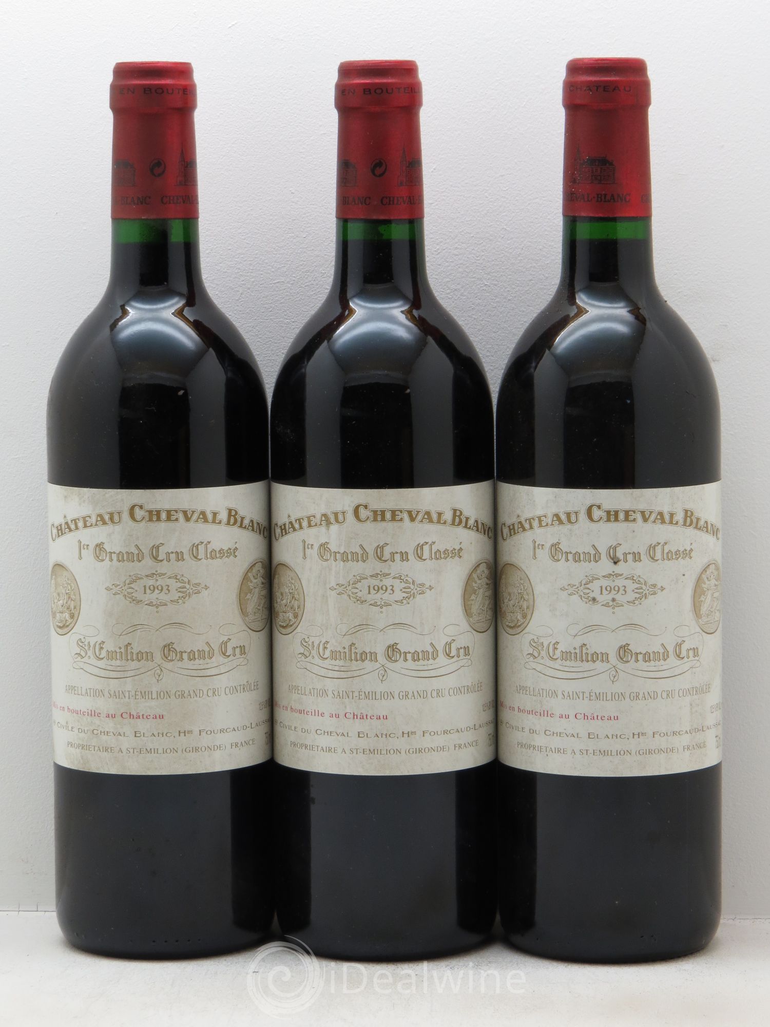 Château Cheval Blanc 1er Grand Cru Classé A 1993 - Lot de 3 bouteilles - 0
