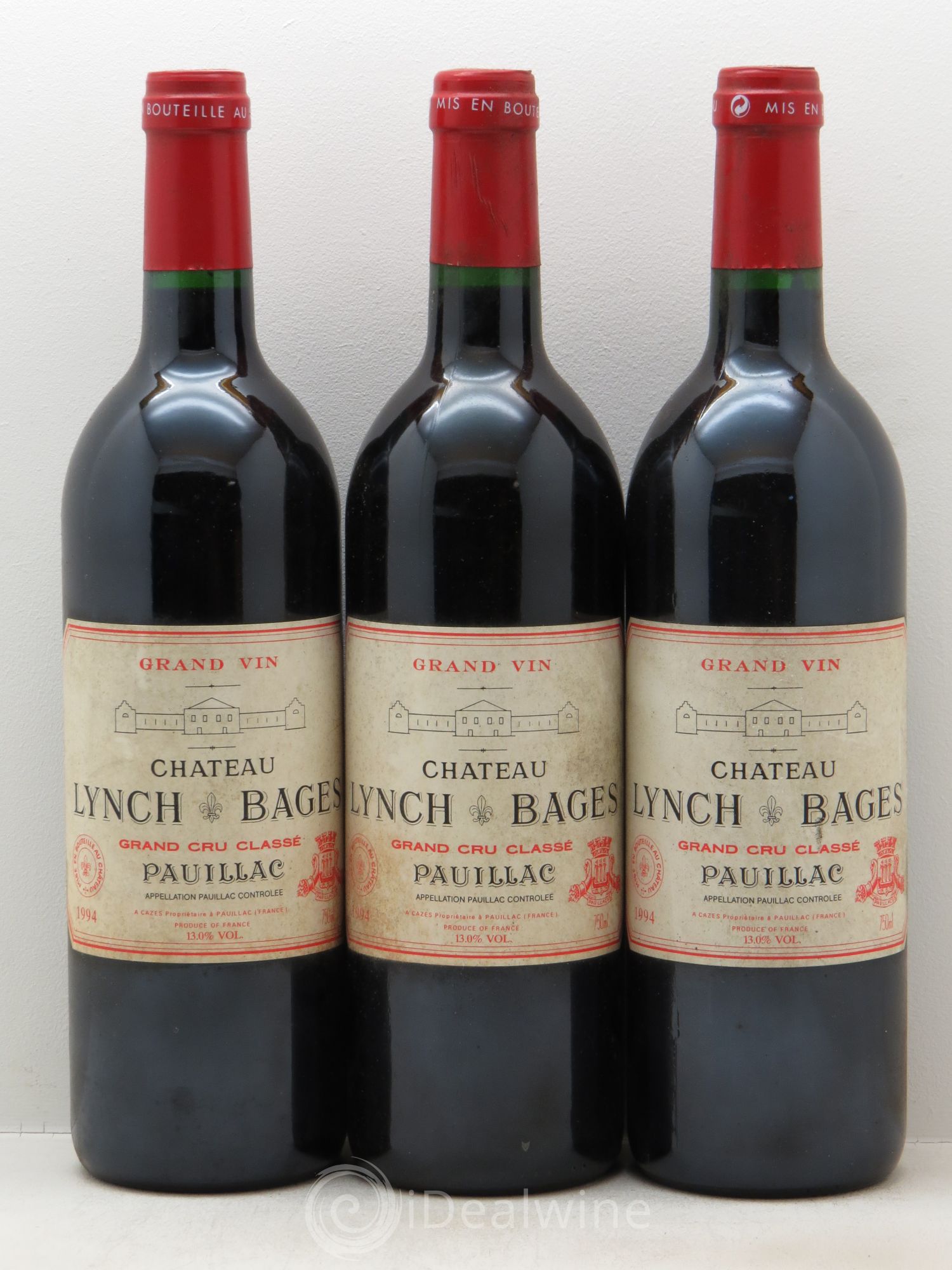Château Lynch Bages 5ème Grand Cru Classé 1994 - Lot de 3 bouteilles - 0