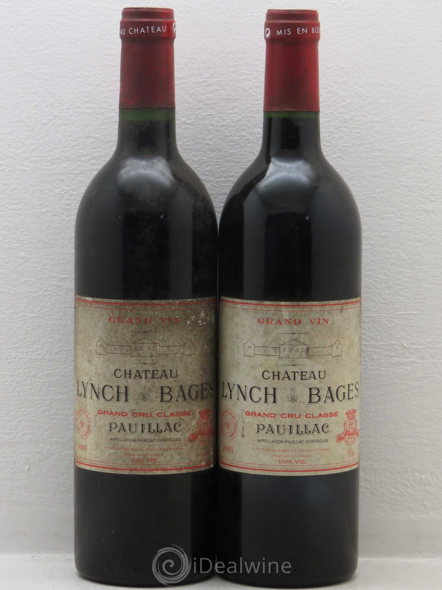 Château Lynch Bages 5ème Grand Cru Classé 1993 - Lot de 4 bouteilles - 2