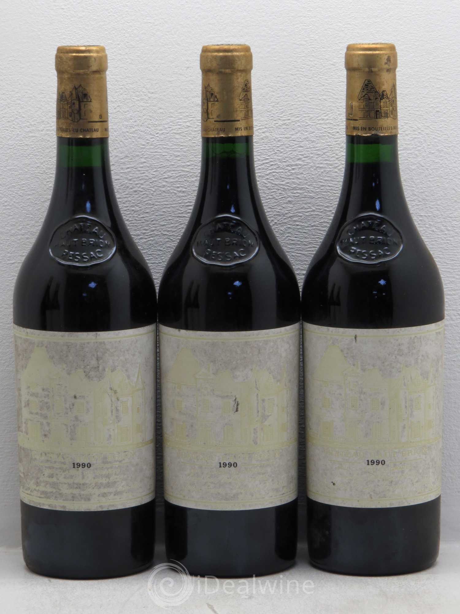 Château Haut Brion 1er Grand Cru Classé 1990 - Lot de 3 bouteilles - 0