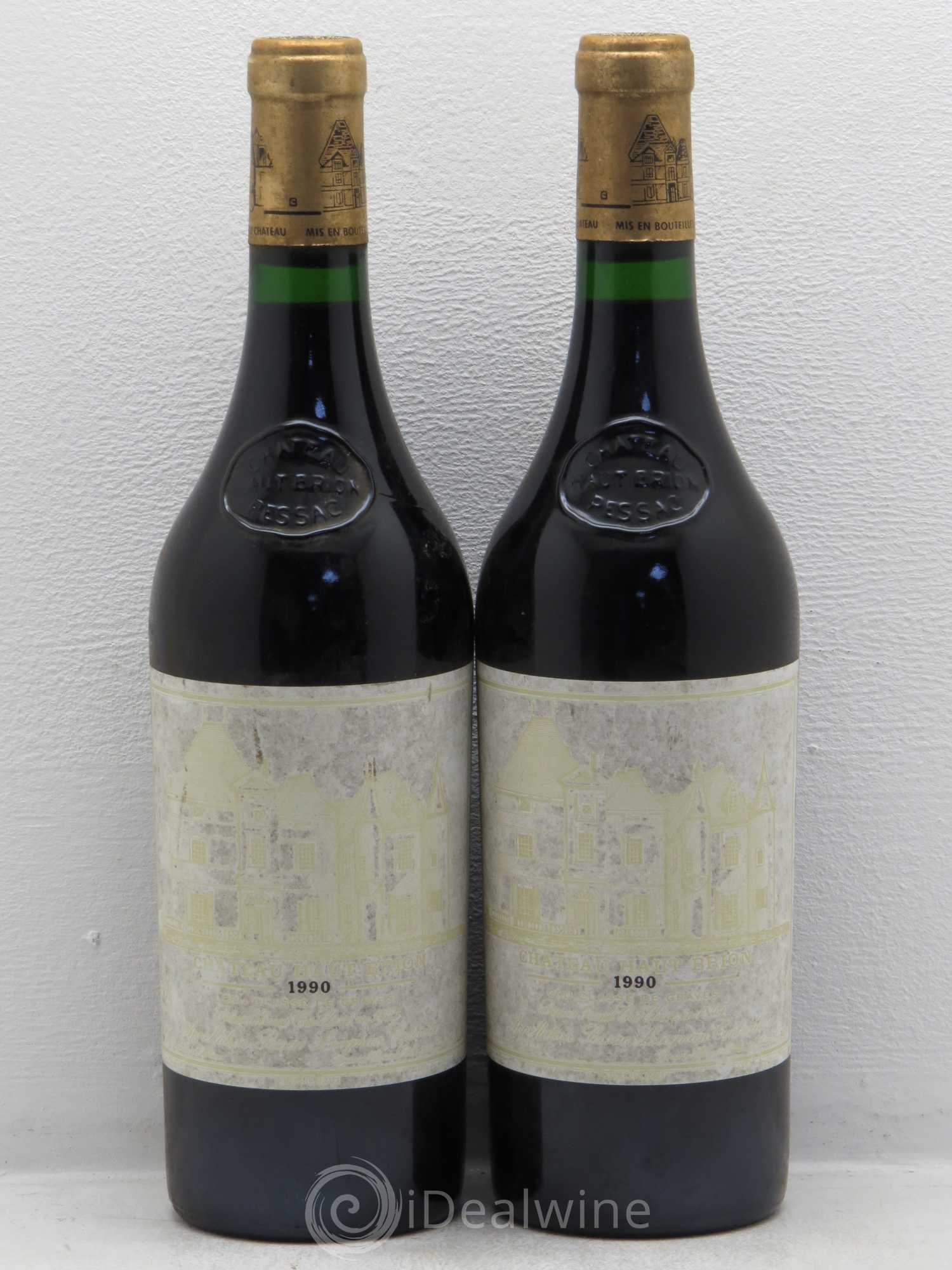 Château Haut Brion 1er Grand Cru Classé 1990 - Lot de 2 bouteilles - 0