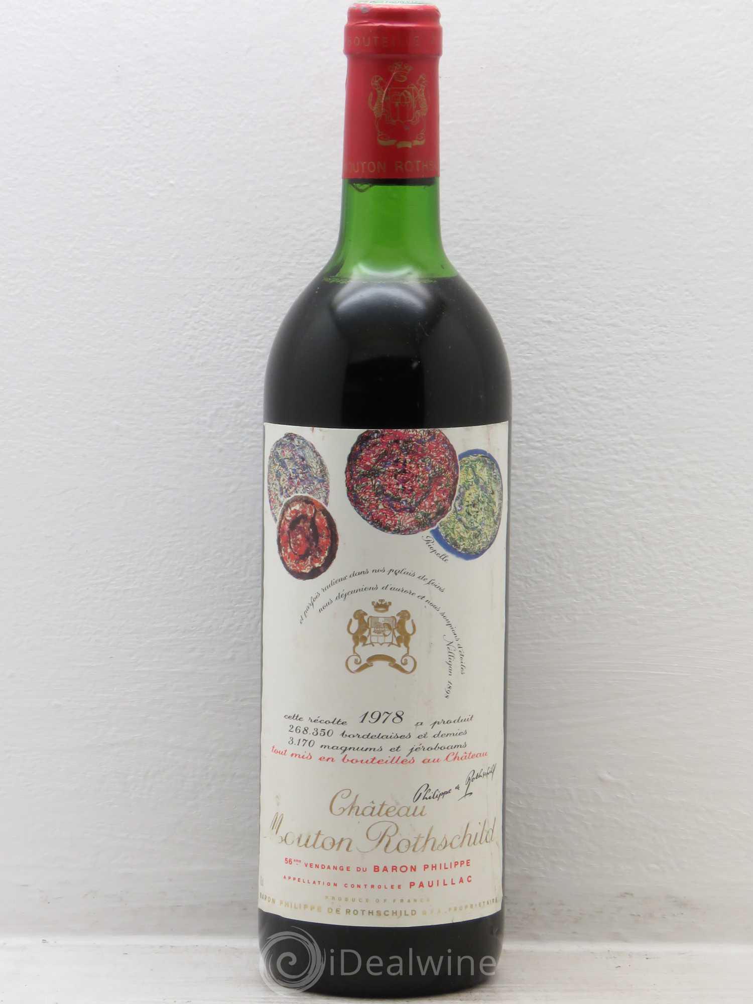 Château Mouton Rothschild 1er Grand Cru Classé 1978 - Lot de 1 bouteille - 0