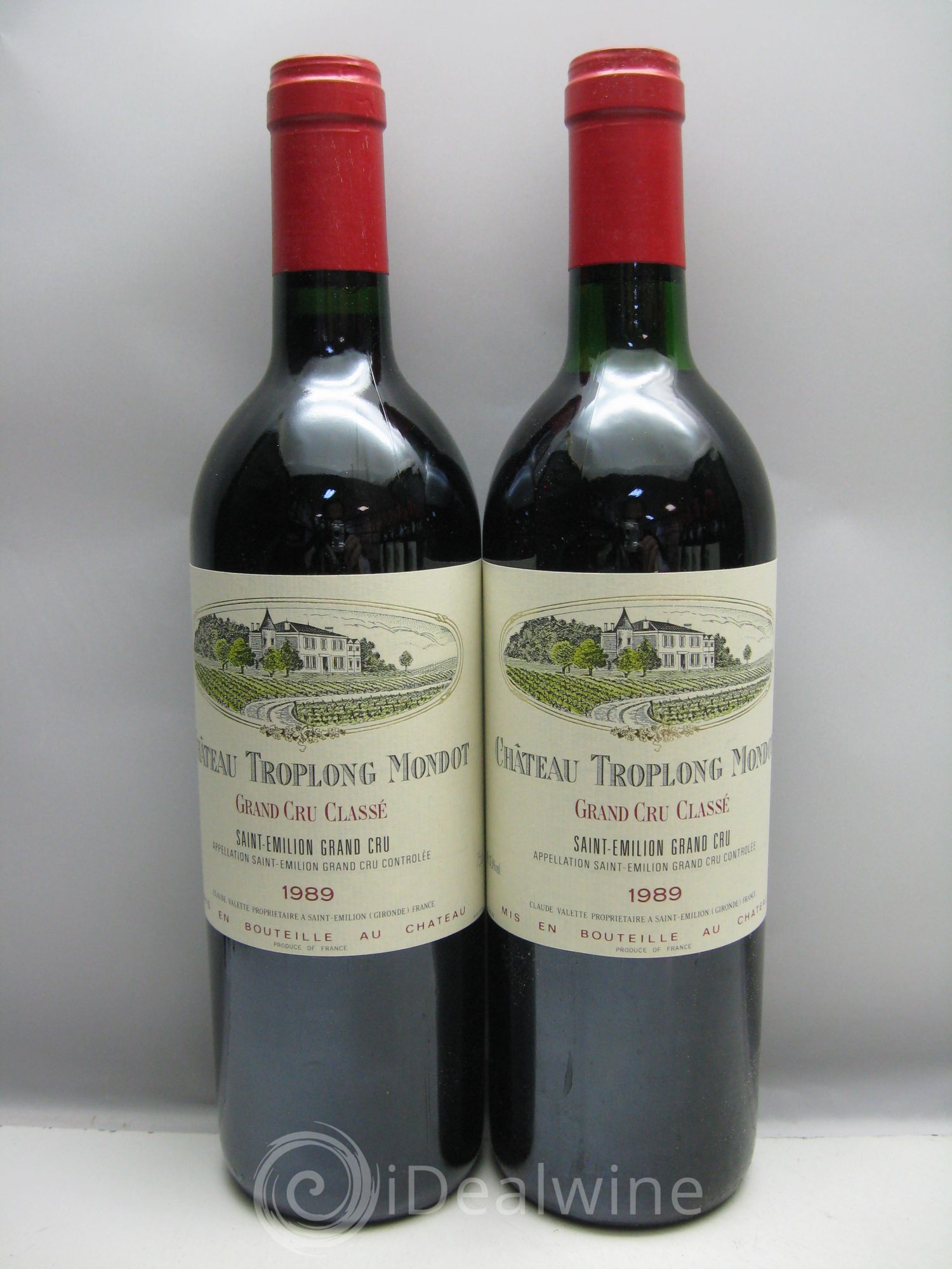 Château Troplong Mondot 1er Grand Cru Classé B 1989 - Lot de 12 bouteilles - 1