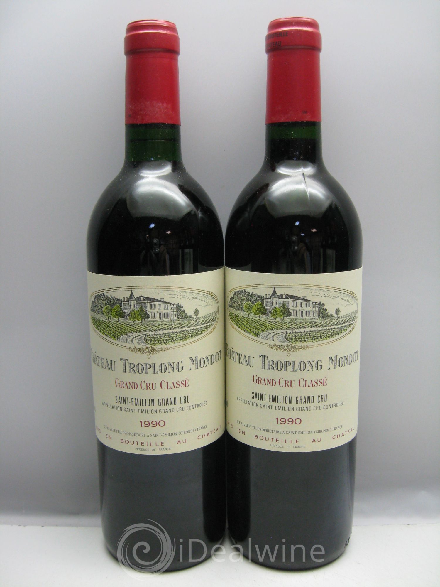 Château Troplong Mondot 1er Grand Cru Classé B 1990 - Lot de 12 bouteilles - 2