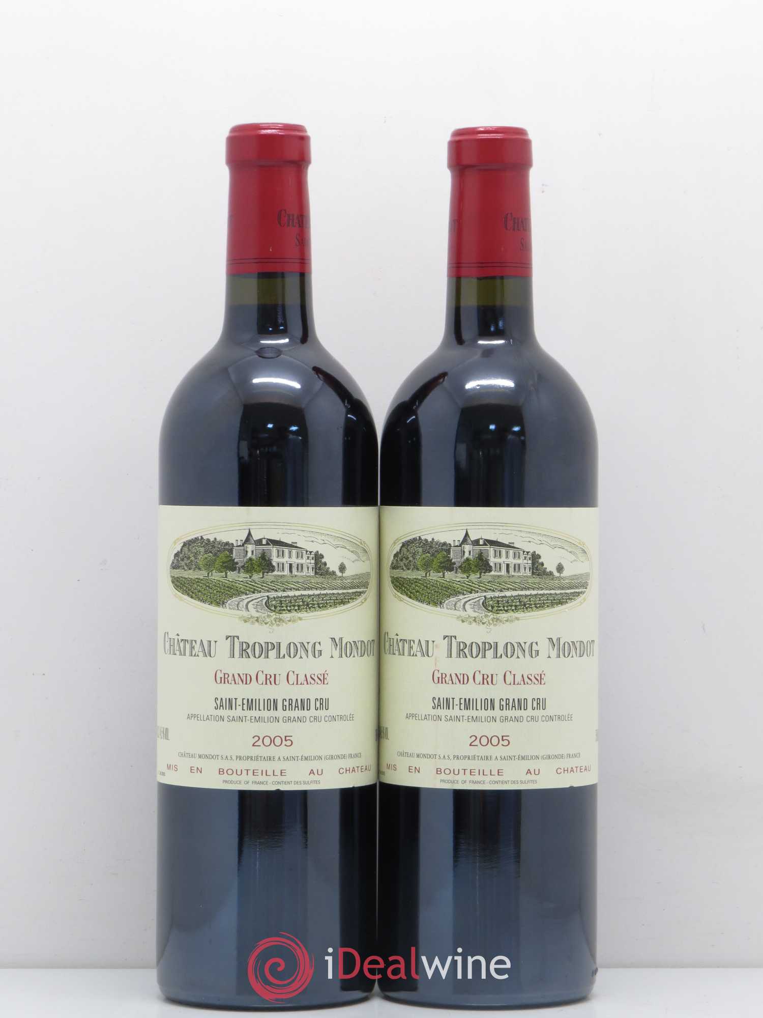 Château Troplong Mondot 1er Grand Cru Classé B 2005 - Lot de 2 bouteilles - 0