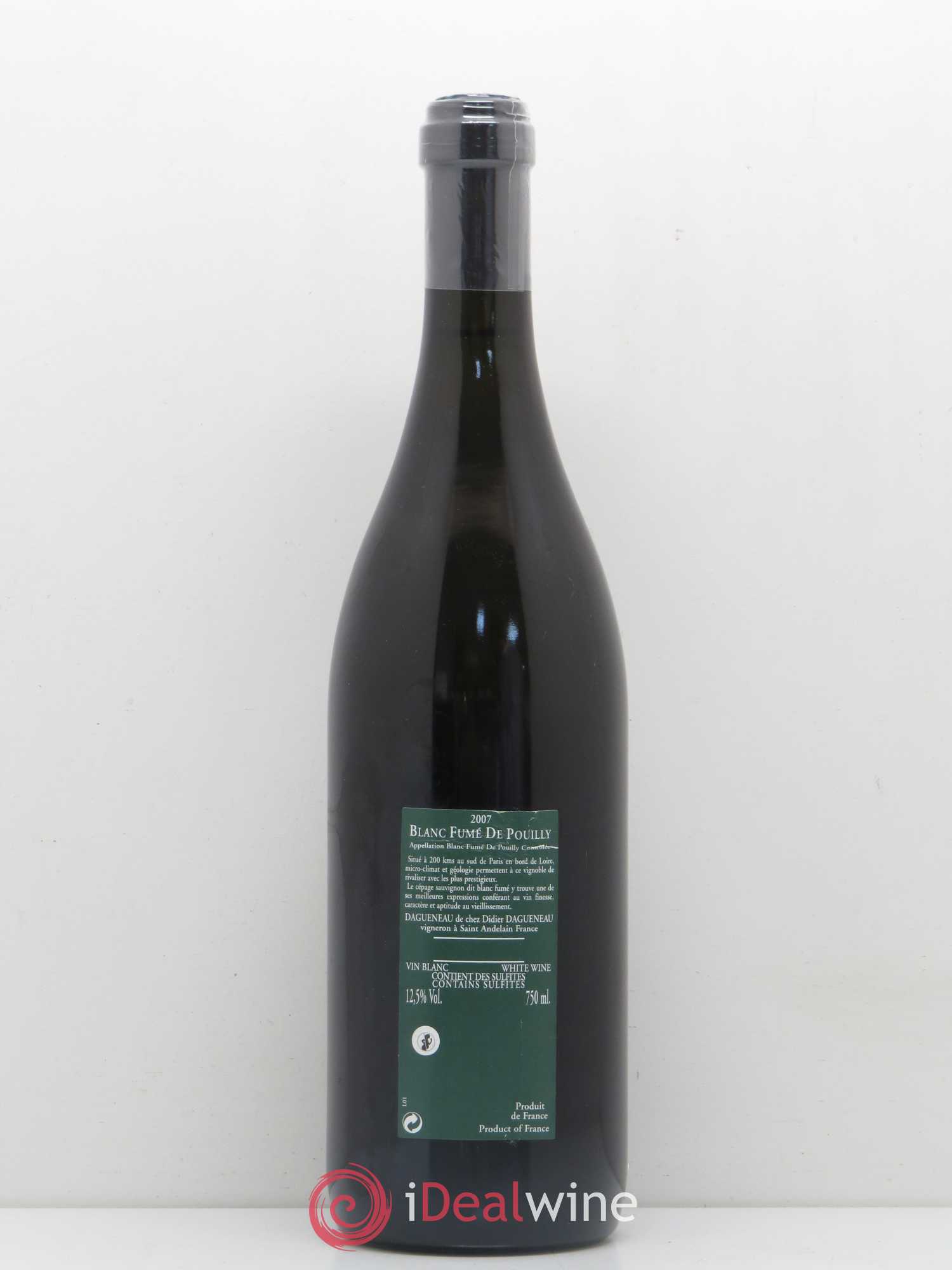 Vin de France (anciennement Pouilly-Fumé) Silex Dagueneau (Domaine Didier - Louis-Benjamin) 2007 - Lot de 1 bouteille - 1