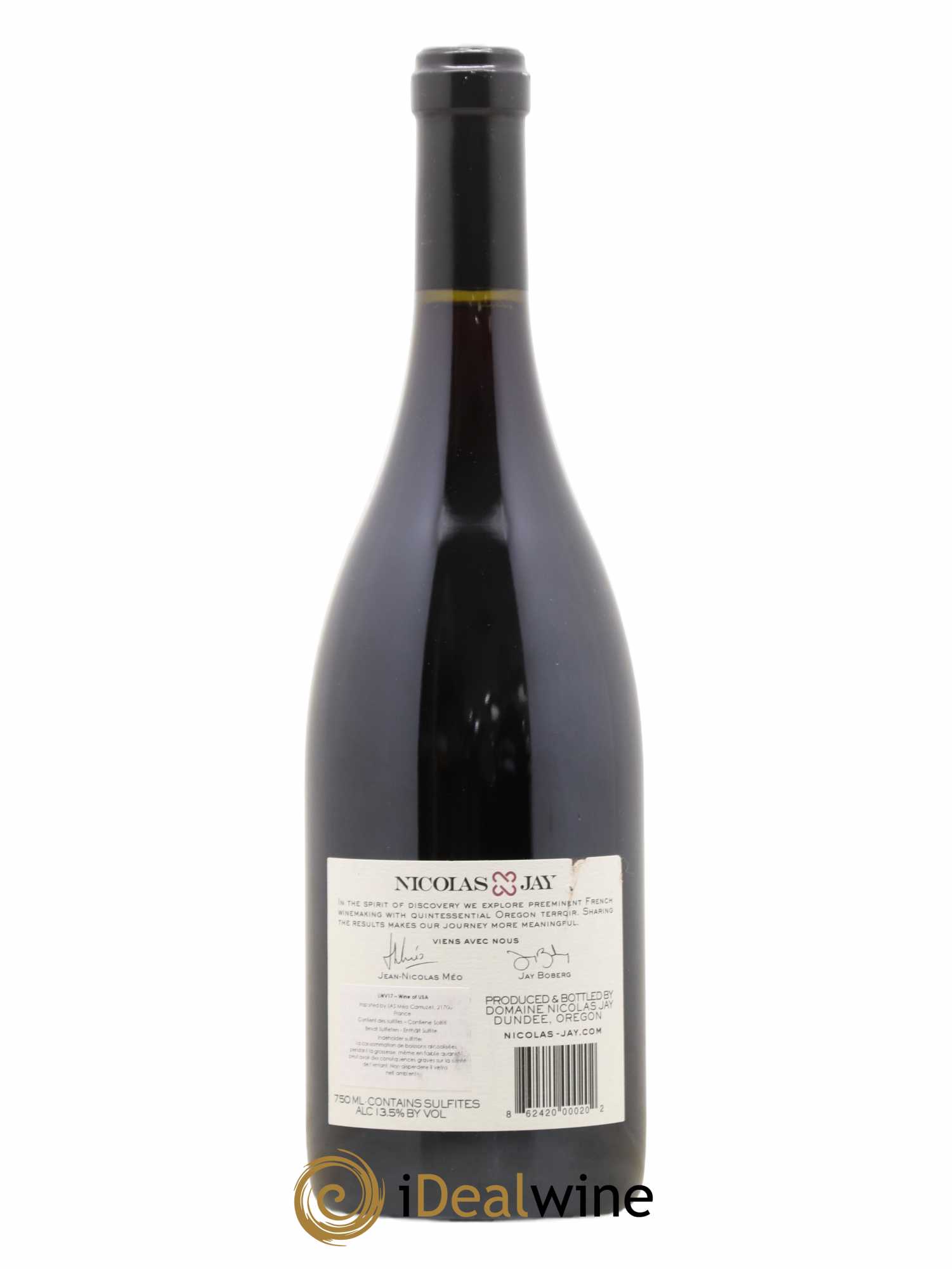 Willamette Valley Pinot Noir Nicolas Jay (sans prix de réserve) 2017 - Lot de 1 bouteille - 1