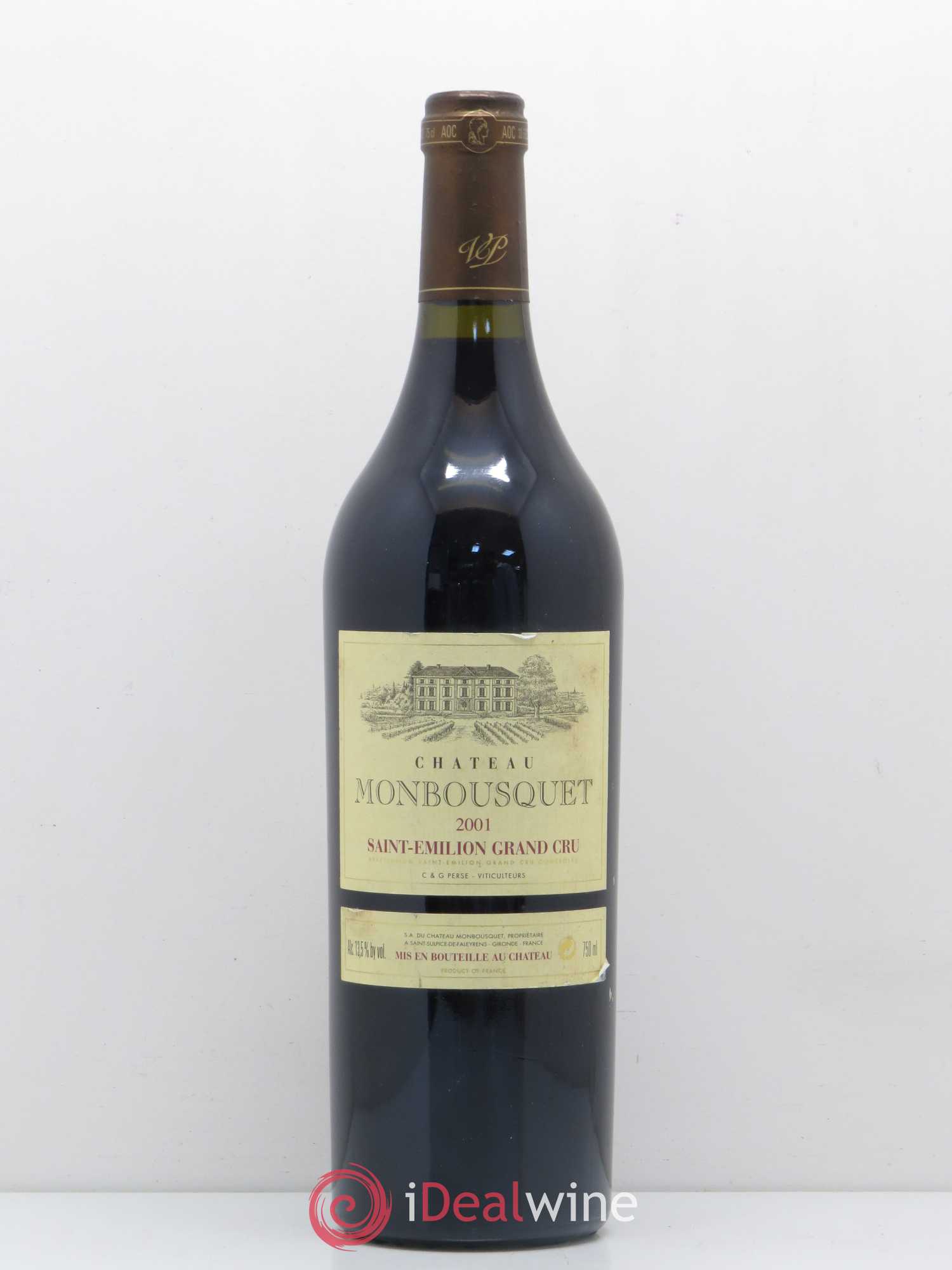 Château Monbousquet Grand Cru Classé 2001 - Lot de 1 bouteille - 0
