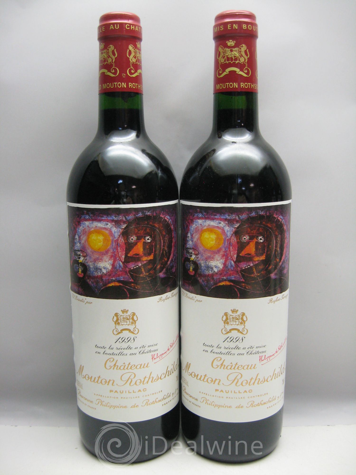Château Mouton Rothschild 1er Grand Cru Classé 1998 - Lot de 6 bouteilles - 1