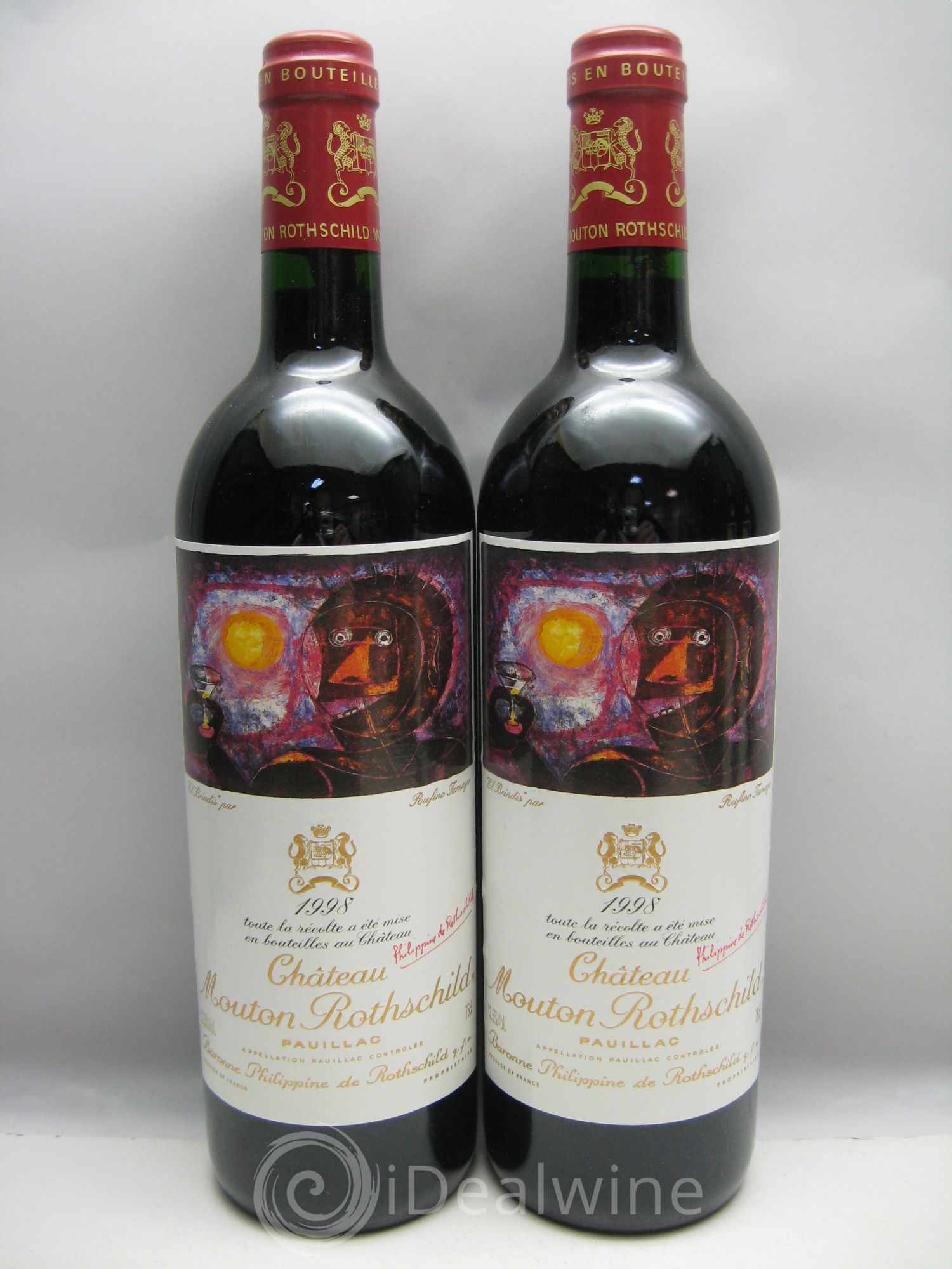 Château Mouton Rothschild 1er Grand Cru Classé 1998 - Lot de 6 bouteilles - 1