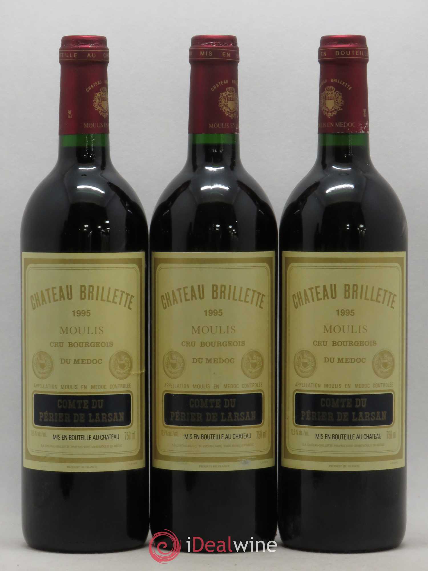 Château Brillette Cru Bourgeois (sans prix de réserve) 1995 - Lot de 6 bouteilles - 2