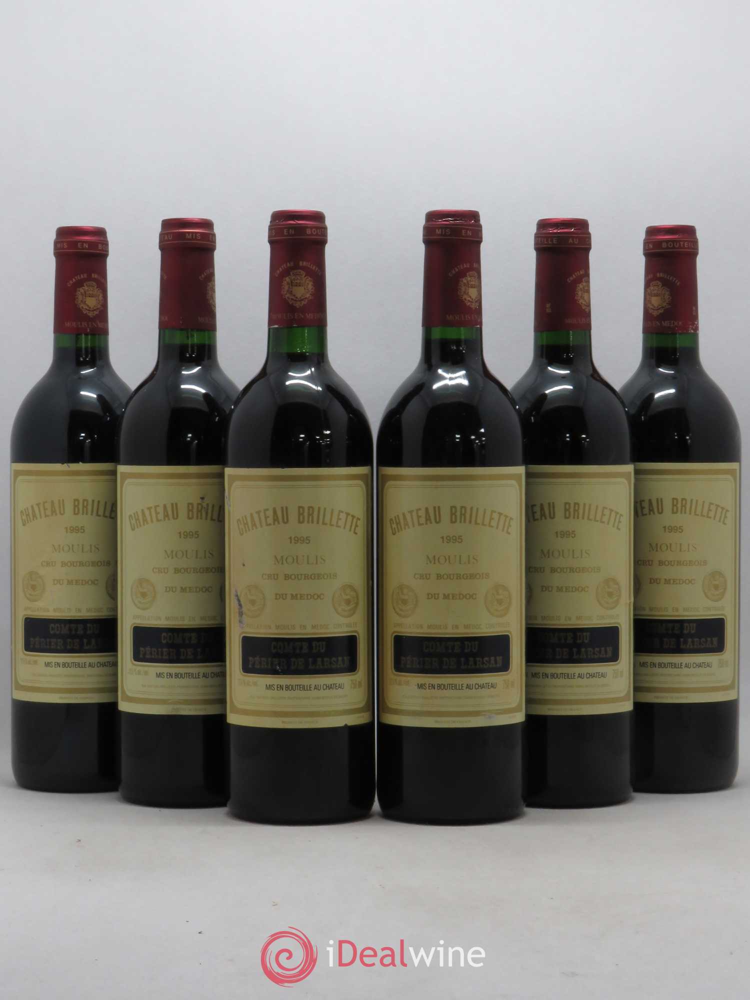 Château Brillette Cru Bourgeois (sans prix de réserve) 1995 - Lot de 6 bouteilles - 0