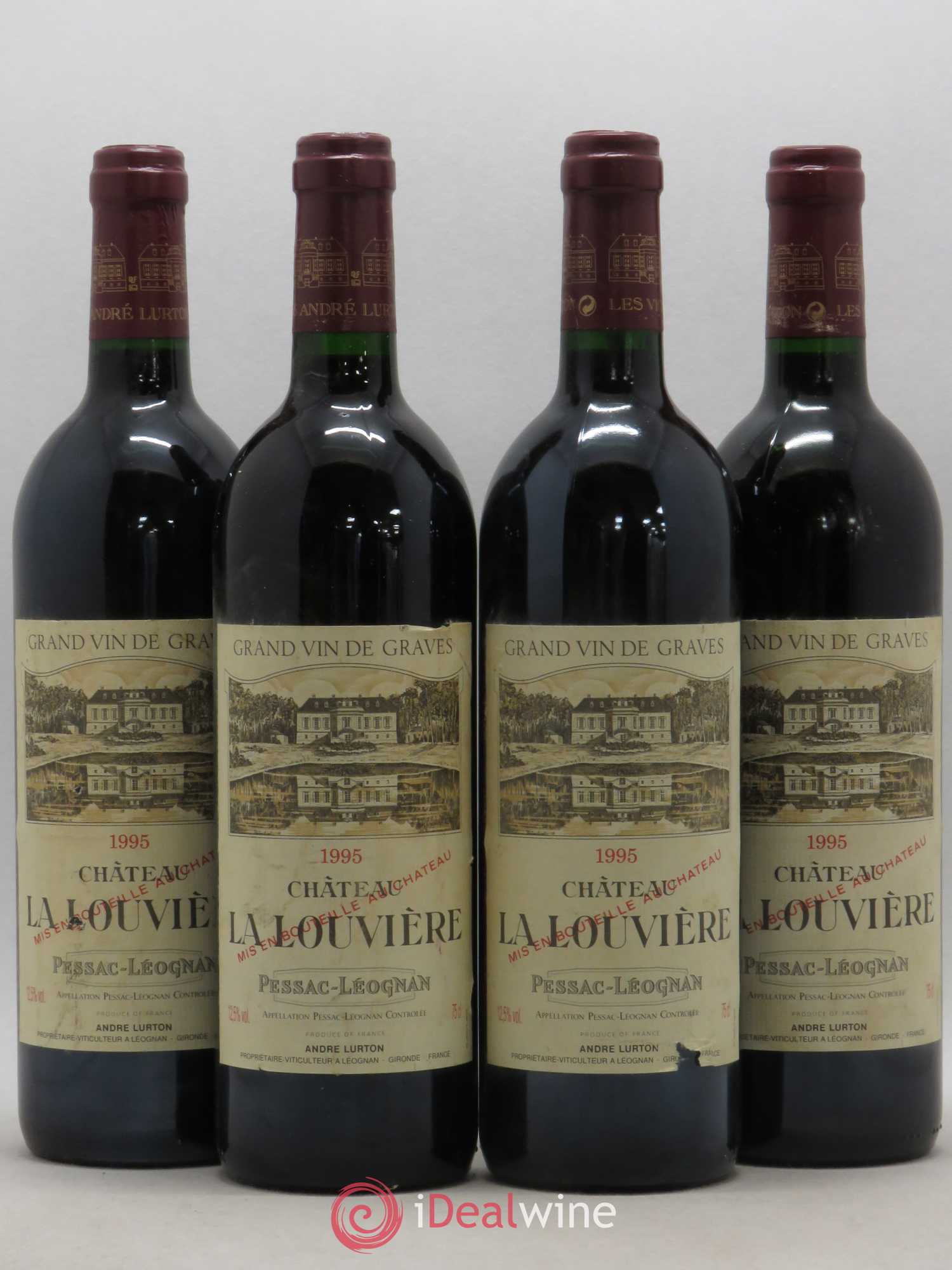Château la Louvière 1995 - Lot de 4 bouteilles - 0