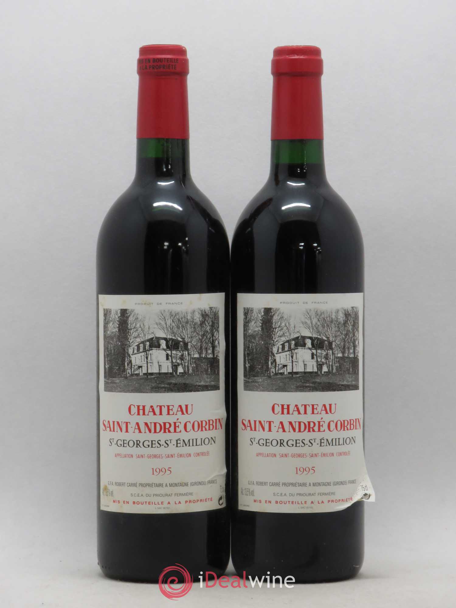 Saint-Georges-Saint-Émilion Château Saint Andre Corbin (sans prix de réserve) 1995 - Posten von 2 Flaschen - 0