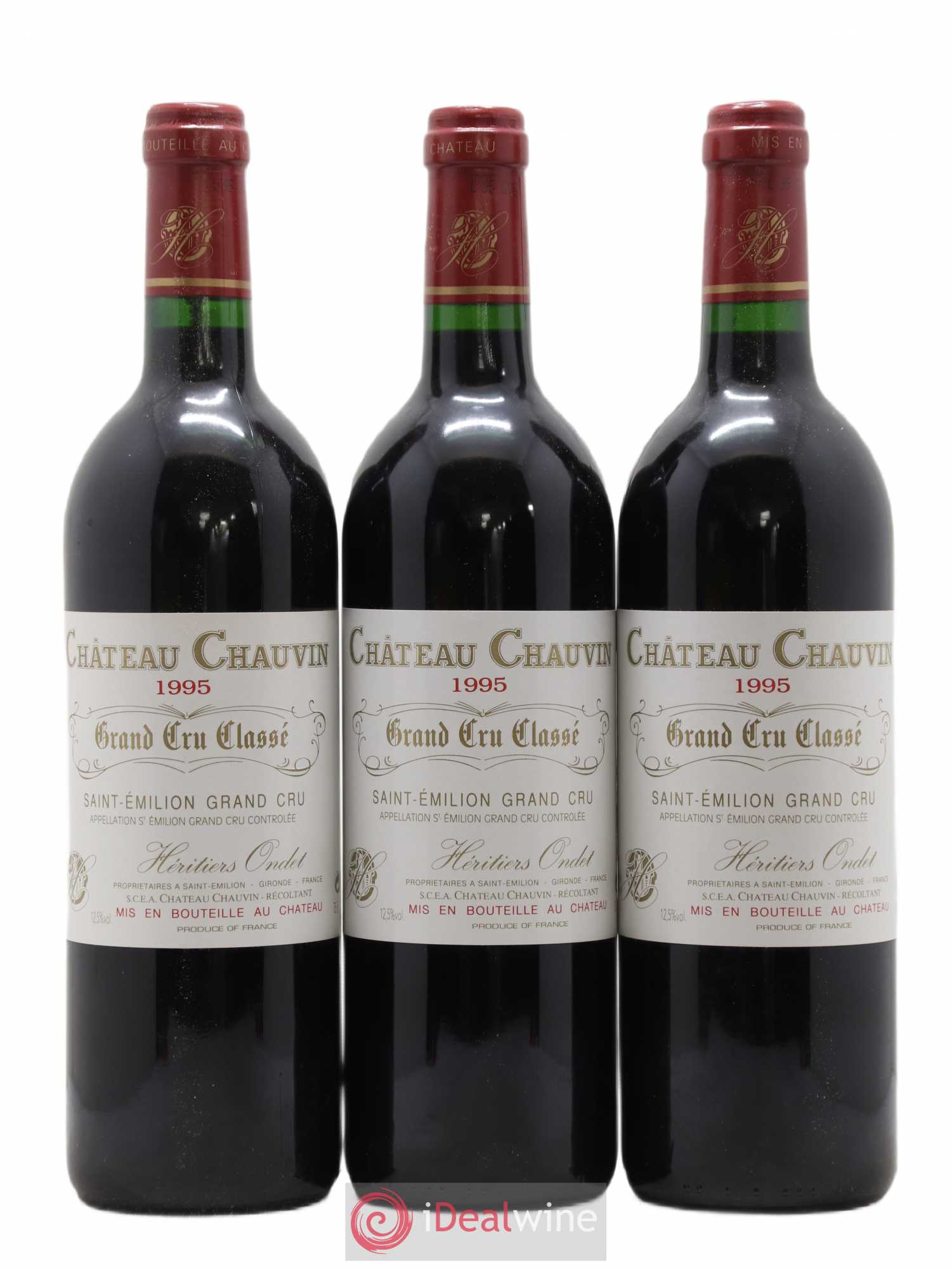 Château Chauvin Grand Cru Classé 1995 - Lot de 12 bouteilles - 1