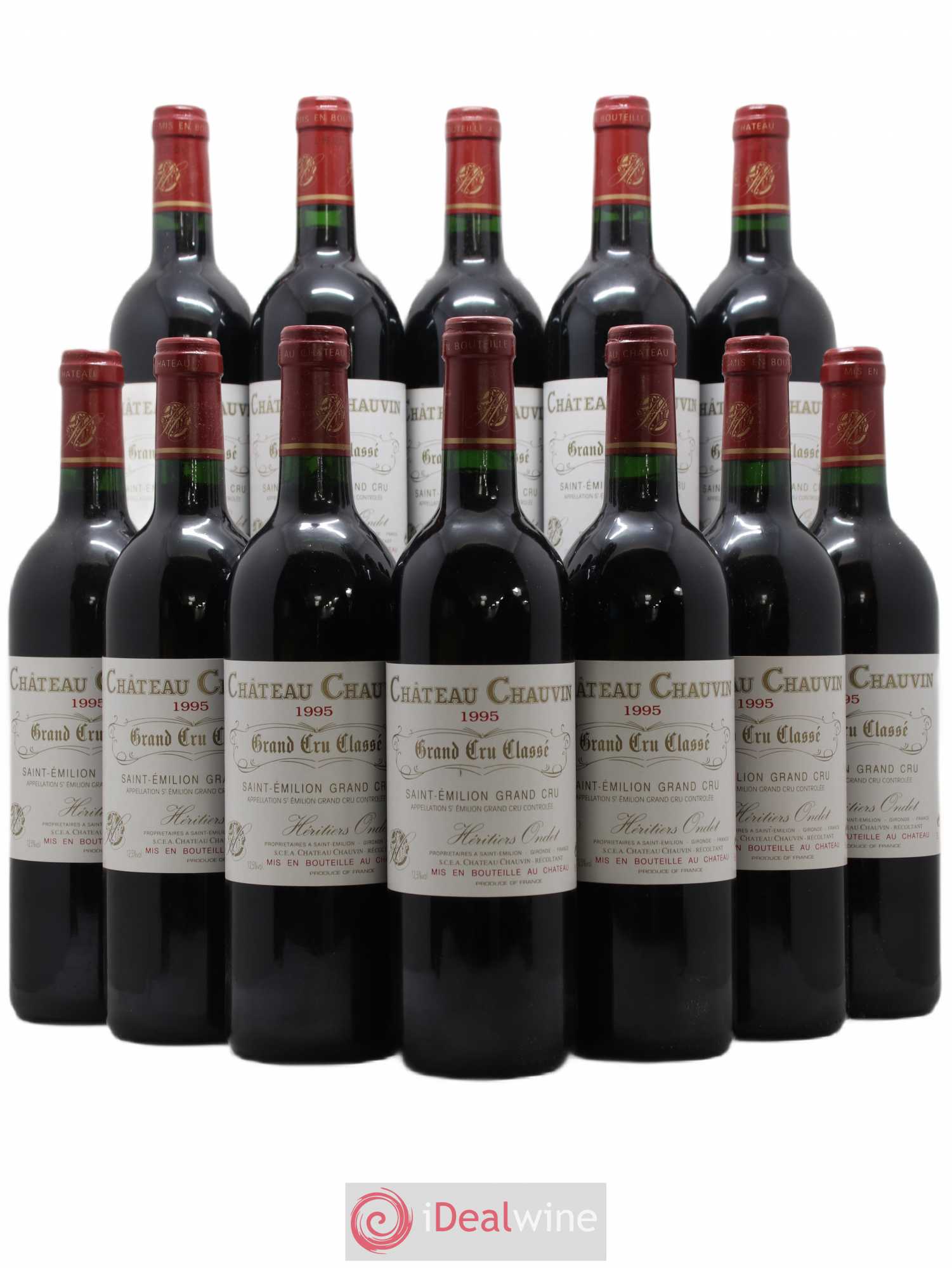 Château Chauvin Grand Cru Classé 1995 - Lot de 12 bouteilles - 0
