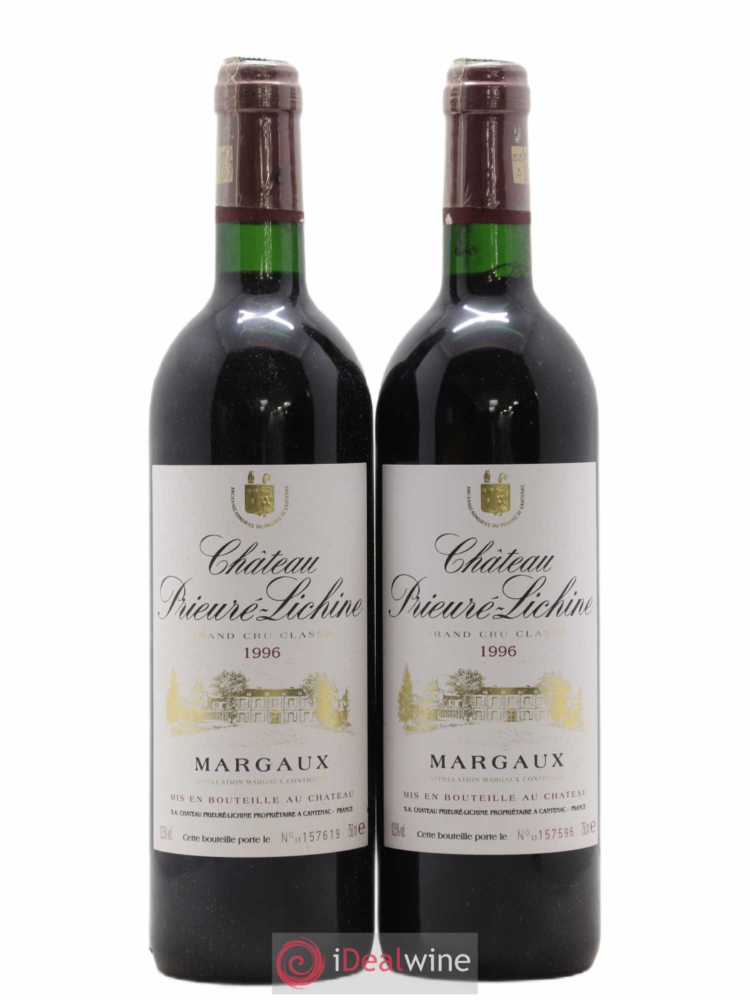Château Prieuré Lichine 4ème Grand Cru Classé 1996 - Lot de 2 bouteilles - 0