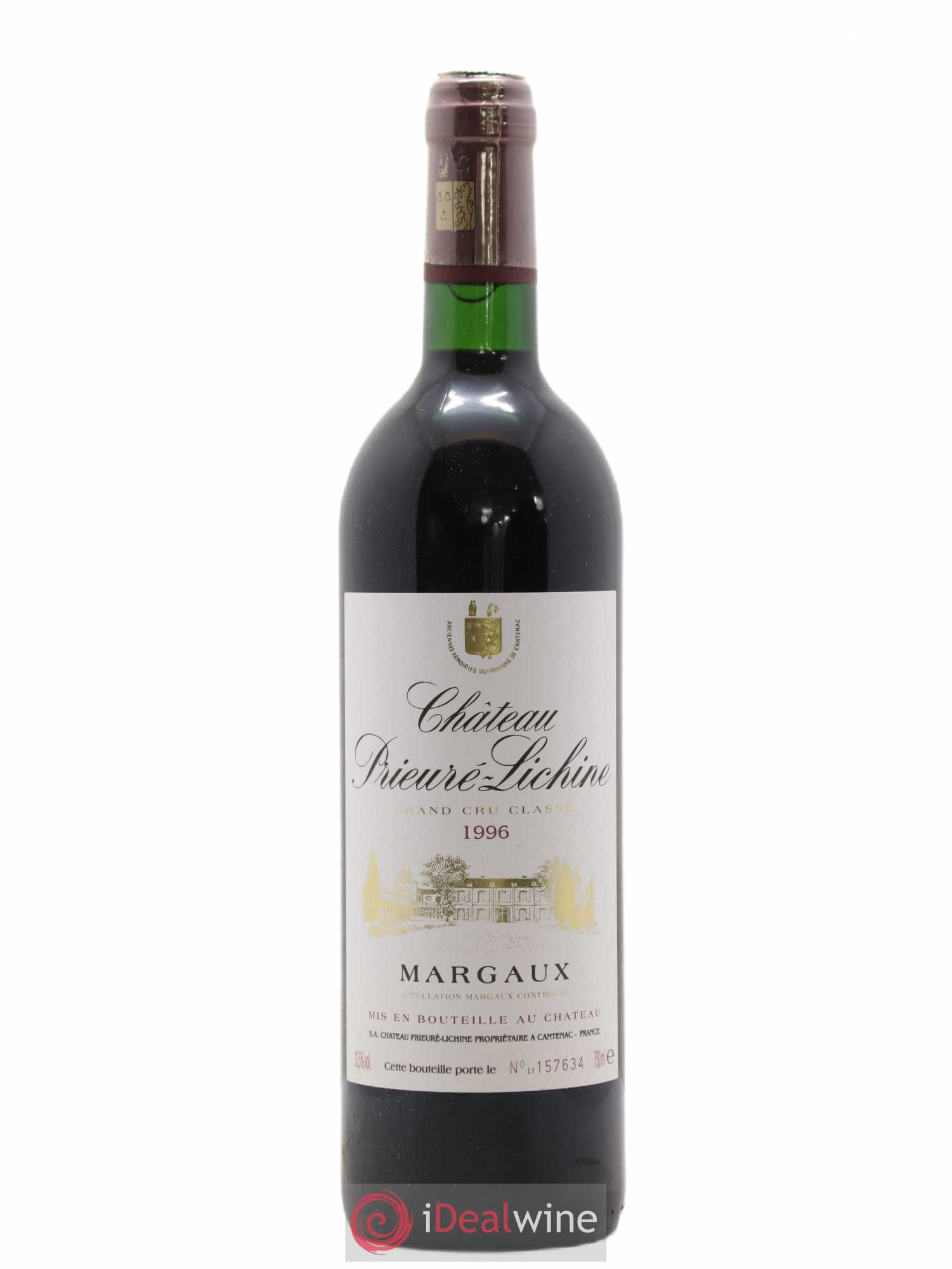 Château Prieuré Lichine 4ème Grand Cru Classé 1996 - Lot de 1 bouteille - 0