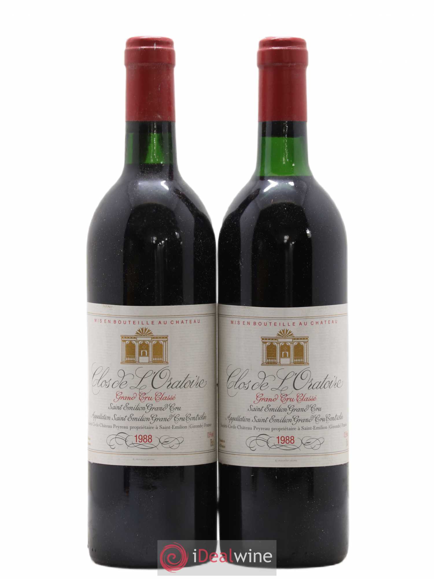 Clos de l'Oratoire Grand Cru Classé 1988 - Lot de 2 bouteilles - 0