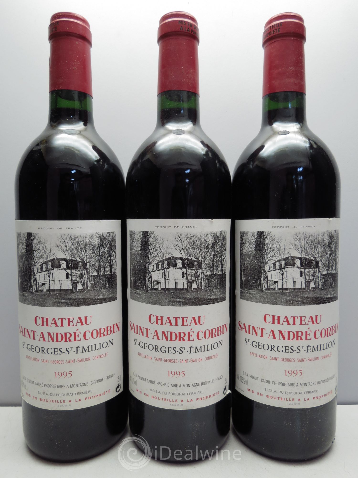 Saint-Émilion St André Corbin St Georges St Emilion 1995 - Posten von 3 Flaschen - 0