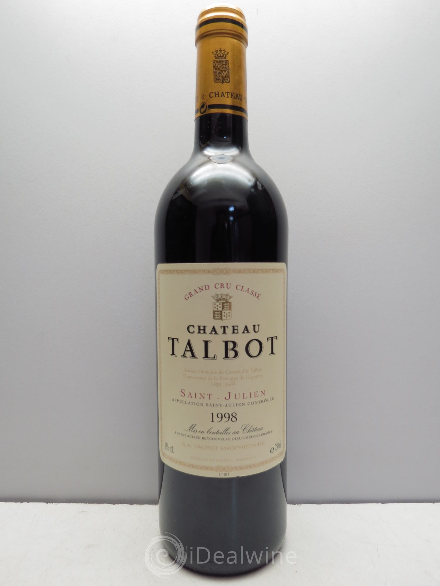 Château Talbot 4ème Grand Cru Classé 1998 - Lot de 12 bouteilles - 0