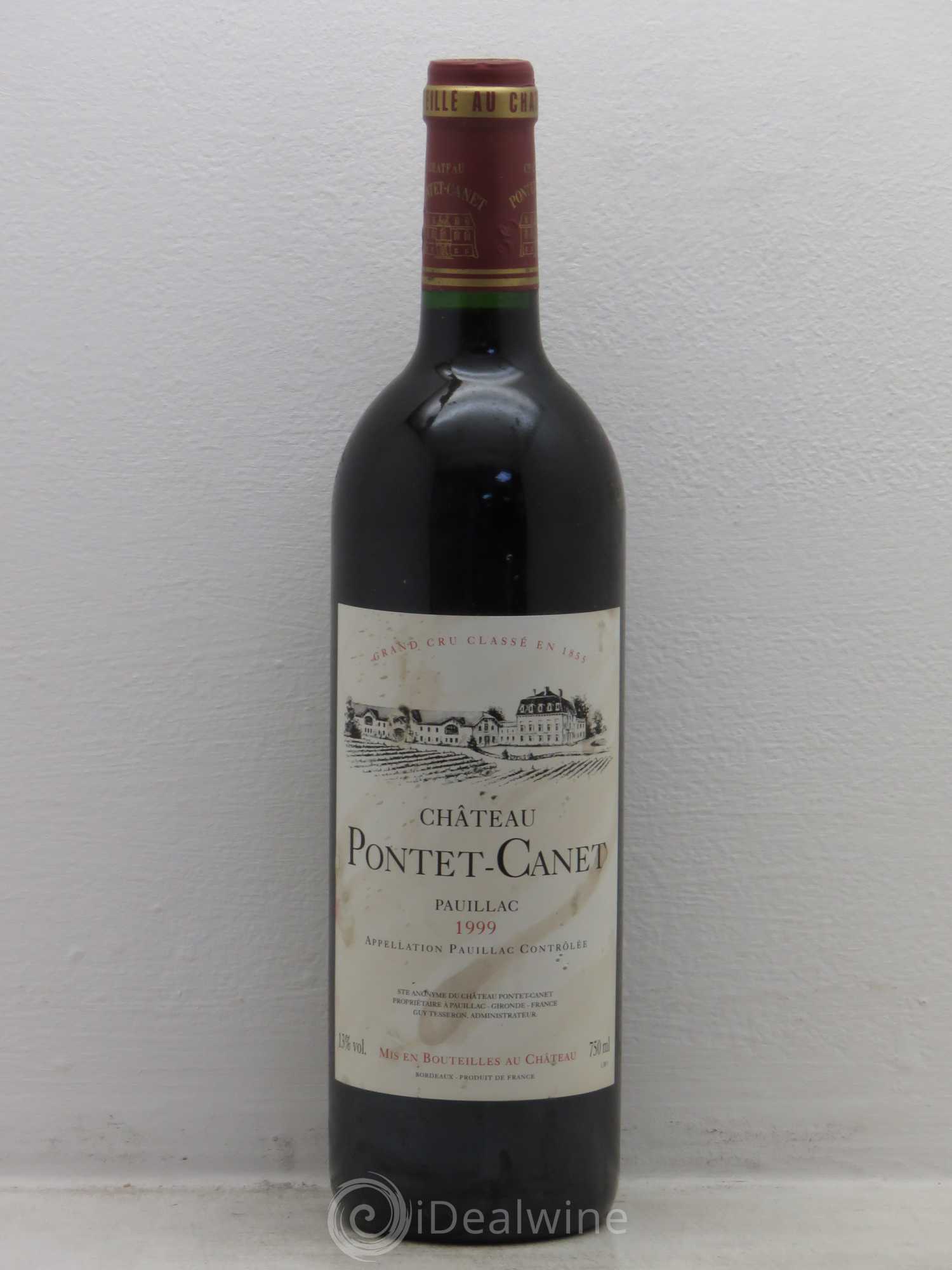 Château Pontet Canet 5ème Grand Cru Classé 1999 - Lot de 1 bouteille - 0