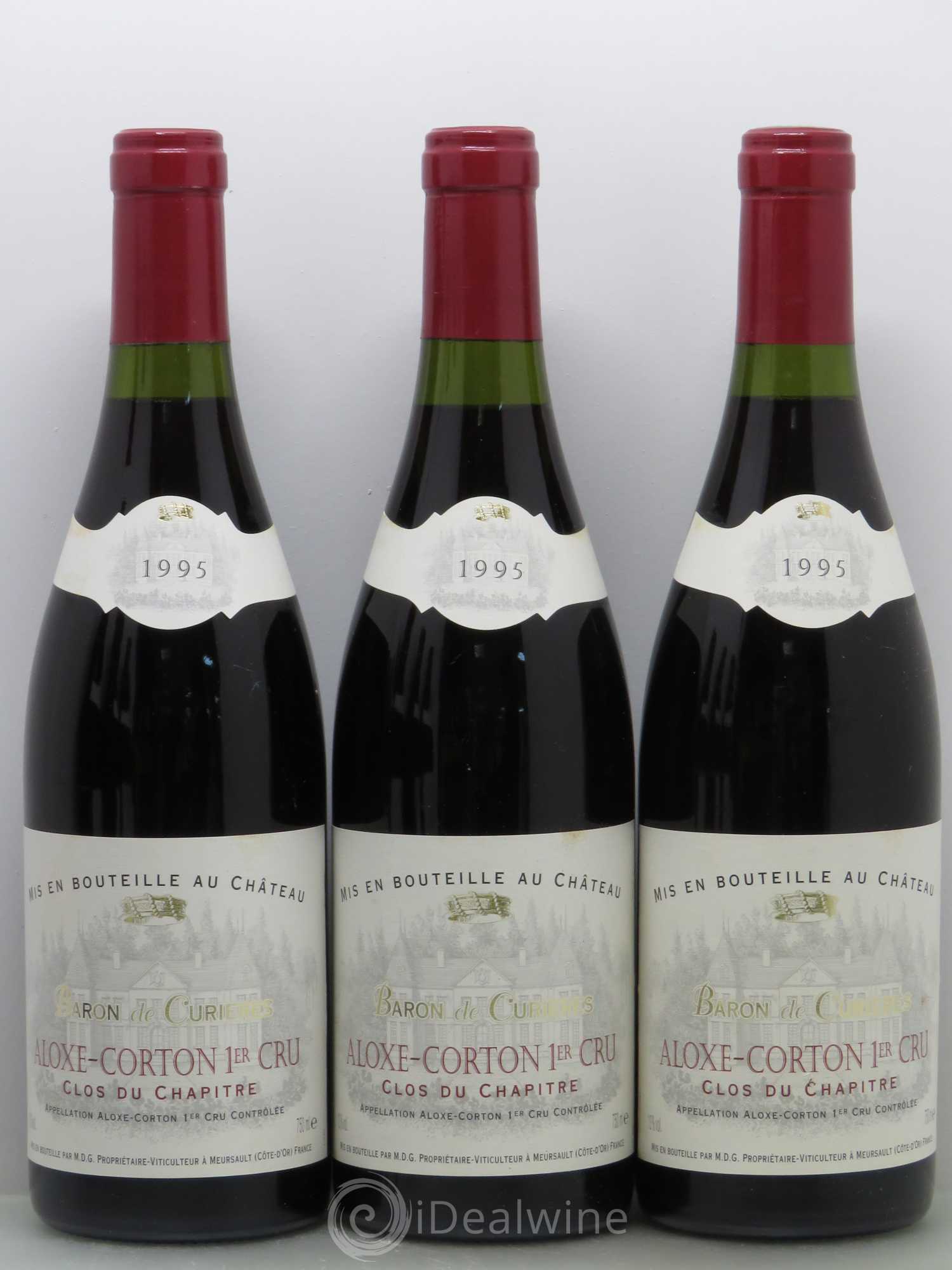 Aloxe-Corton 1er Cru Clos Du Chapitre Barons De Curieres 1995 - Posten von 6 Flaschen - 1