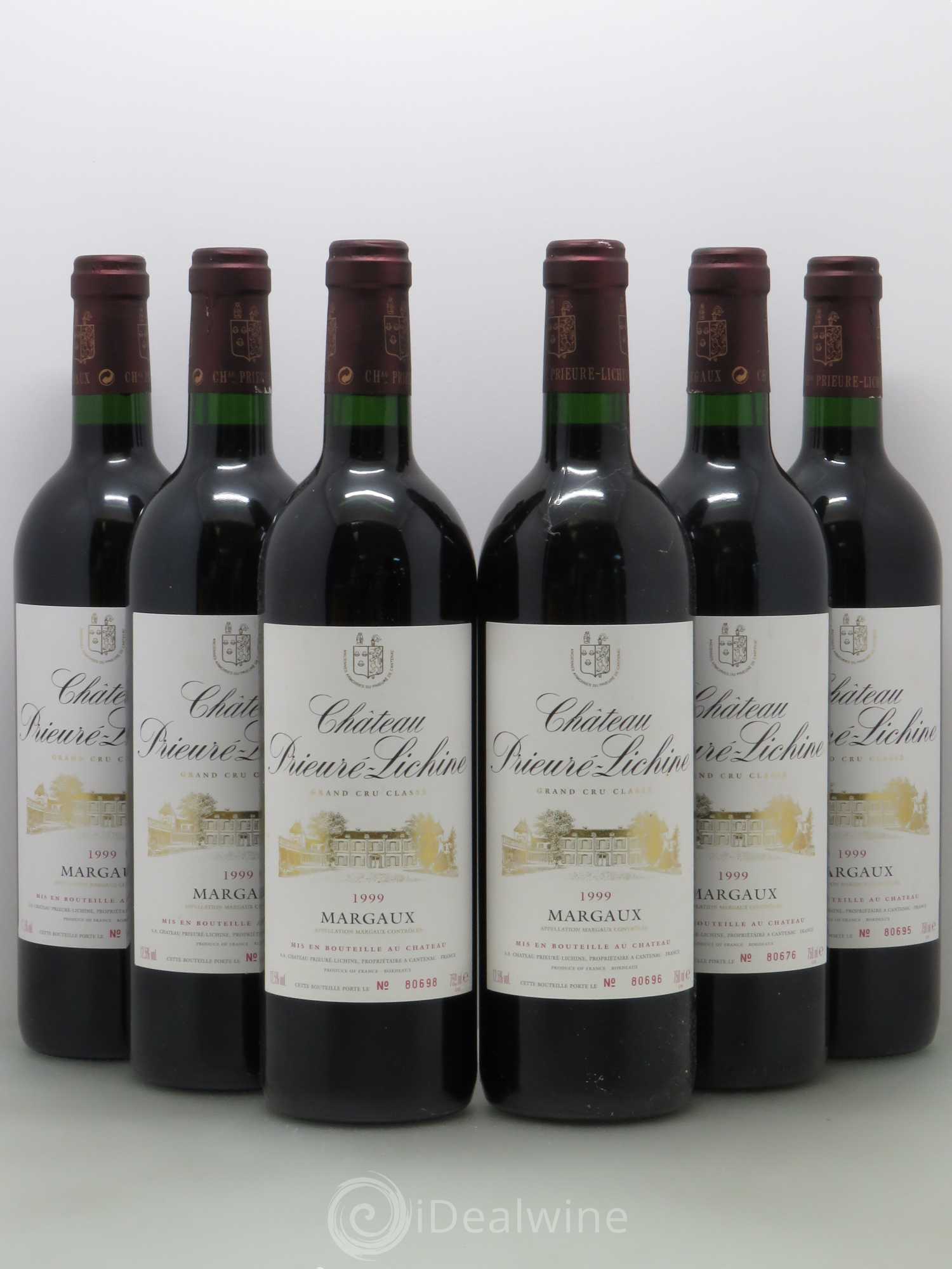 Château Prieuré Lichine 4ème Grand Cru Classé 1999 - Lot de 6 bouteilles - 0