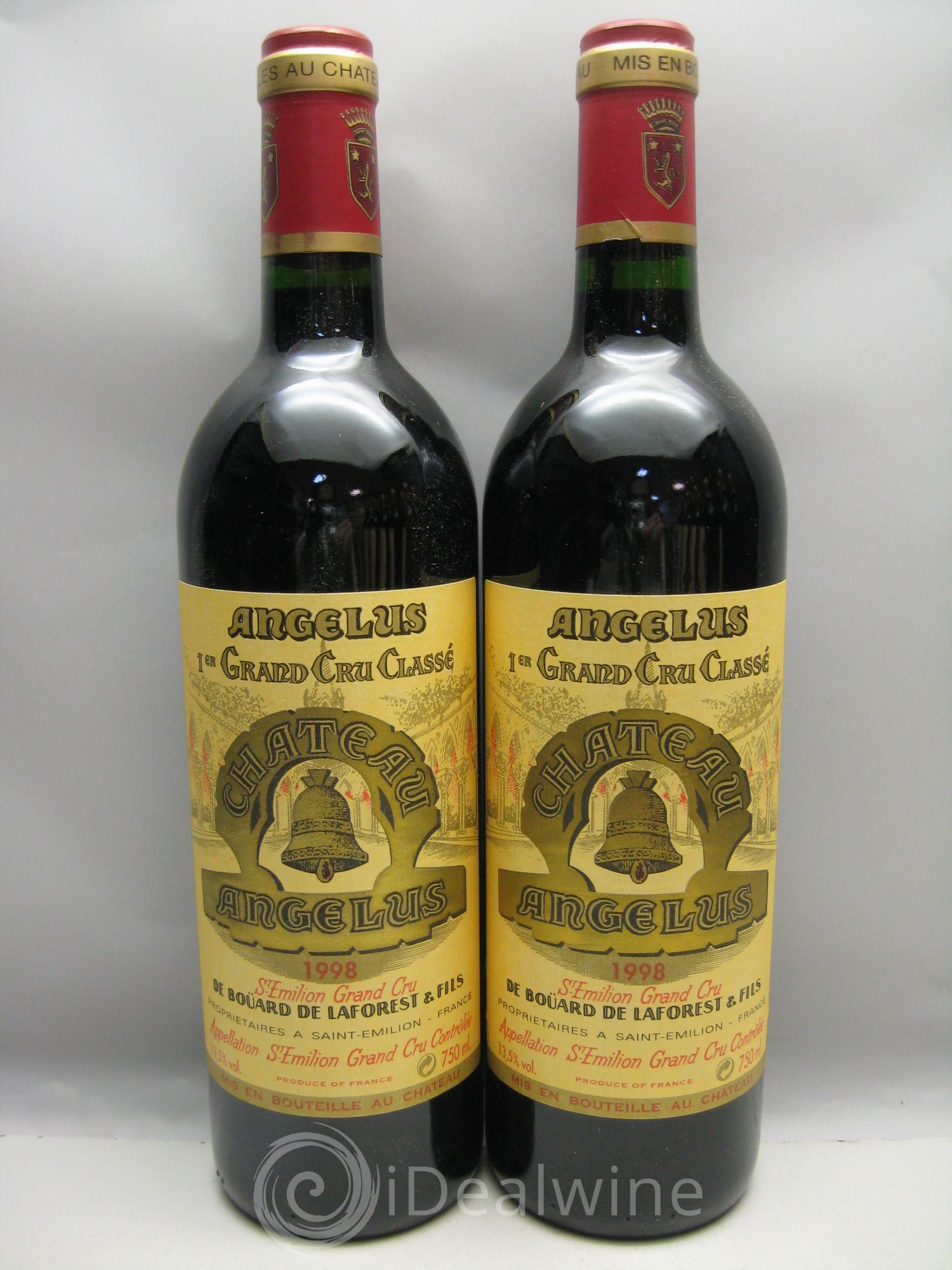 Château Angélus 1er Grand Cru Classé A 1998 - Lot de 12 bouteilles - 0