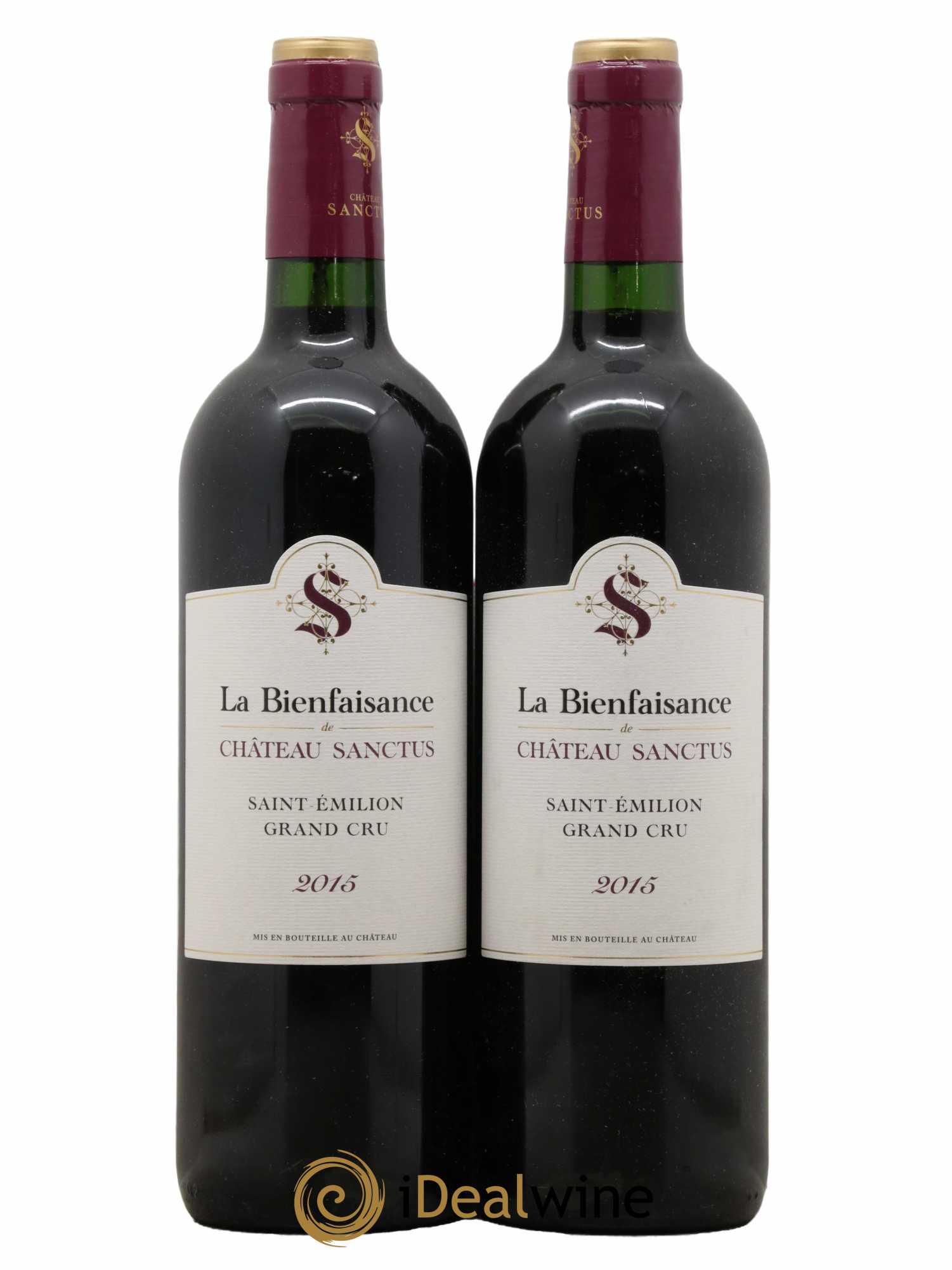Saint-Émilion Grand Cru La Bienfaisance Château Sanctus 2015 - Lot de 2 bouteilles - 0