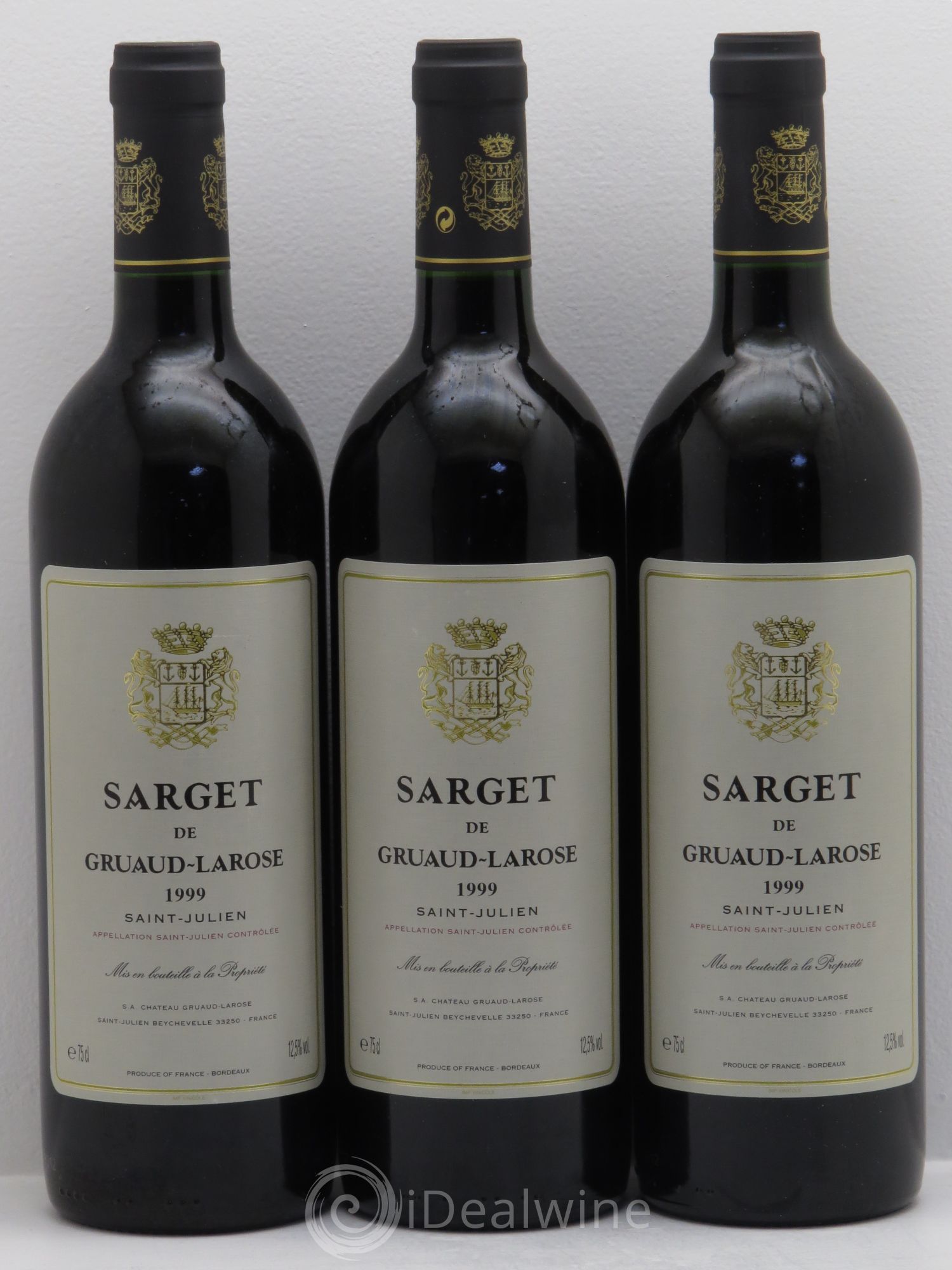 Sarget de Gruaud Larose Second Vin 1999 - Lot de 3 bouteilles - 0