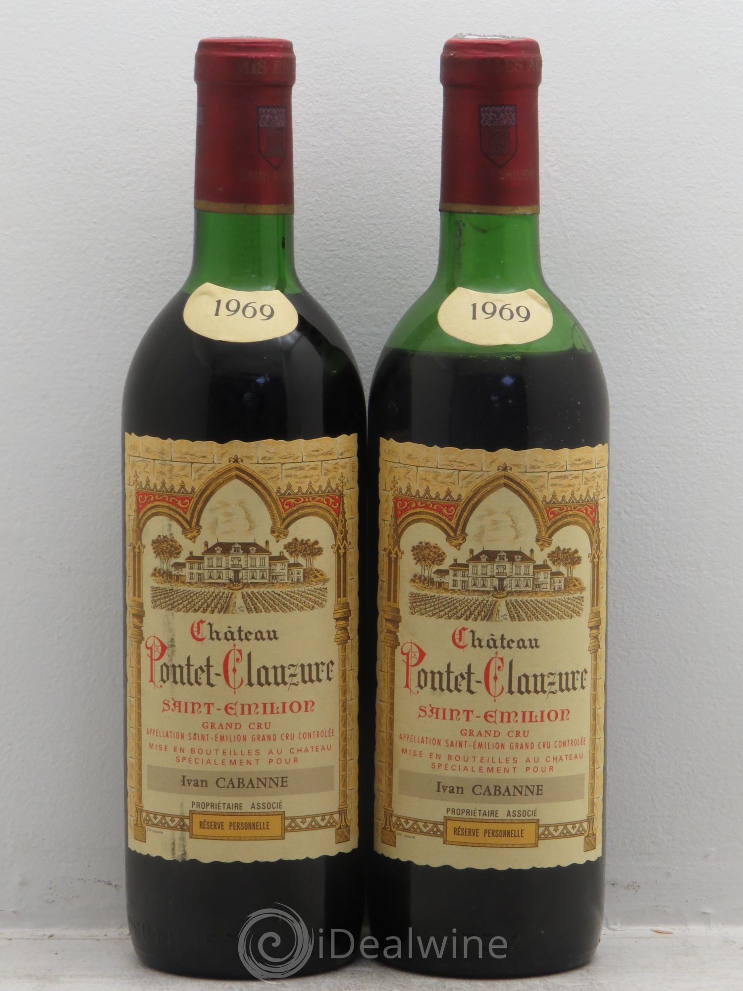 Château Pontet Clauzure (sans prix de réserve) 1969 - Lot de 2 bouteilles - 0