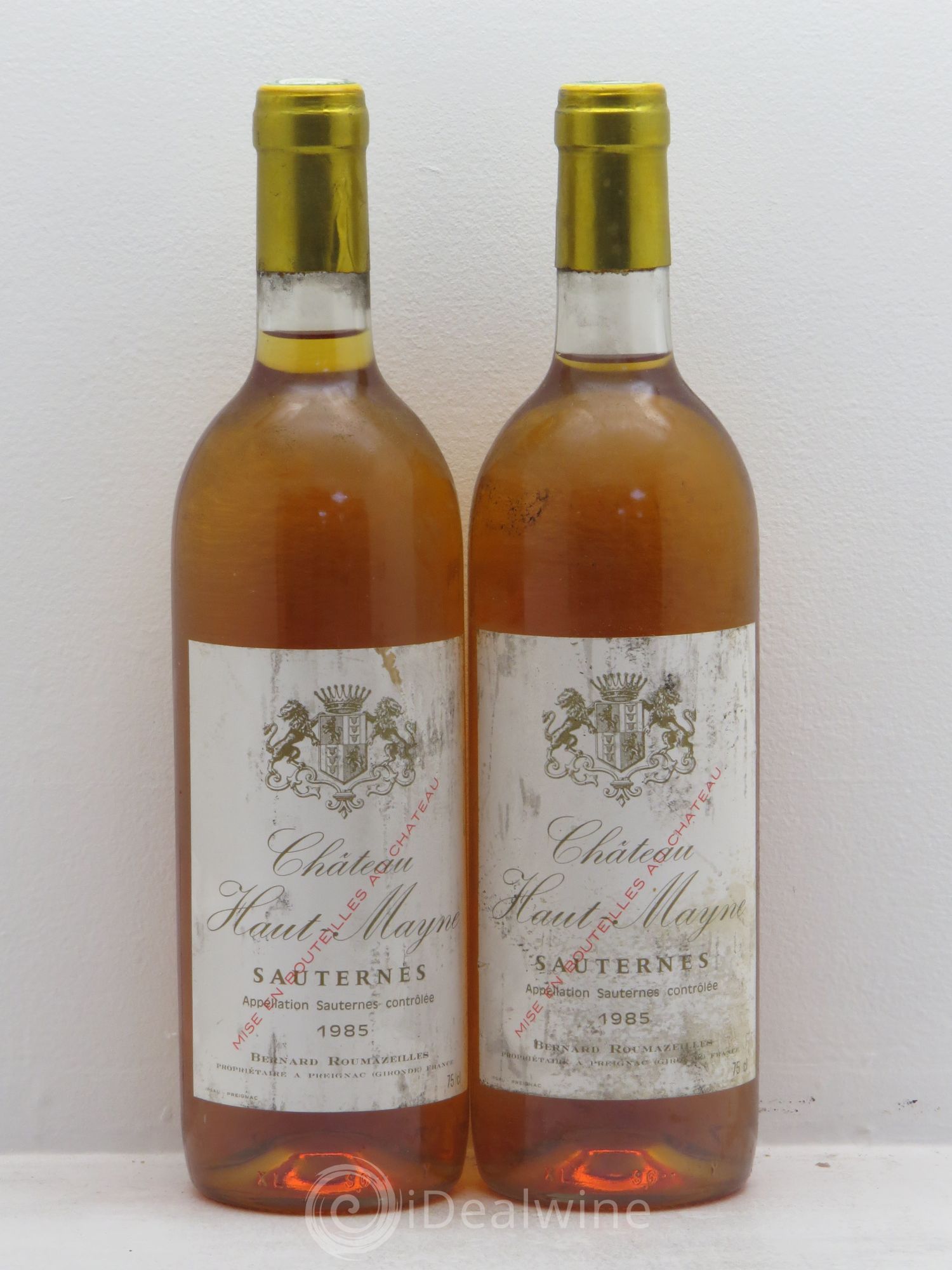 Sauternes Château Haut Mayne 1985 - Lotto di 2 bottiglie - 0