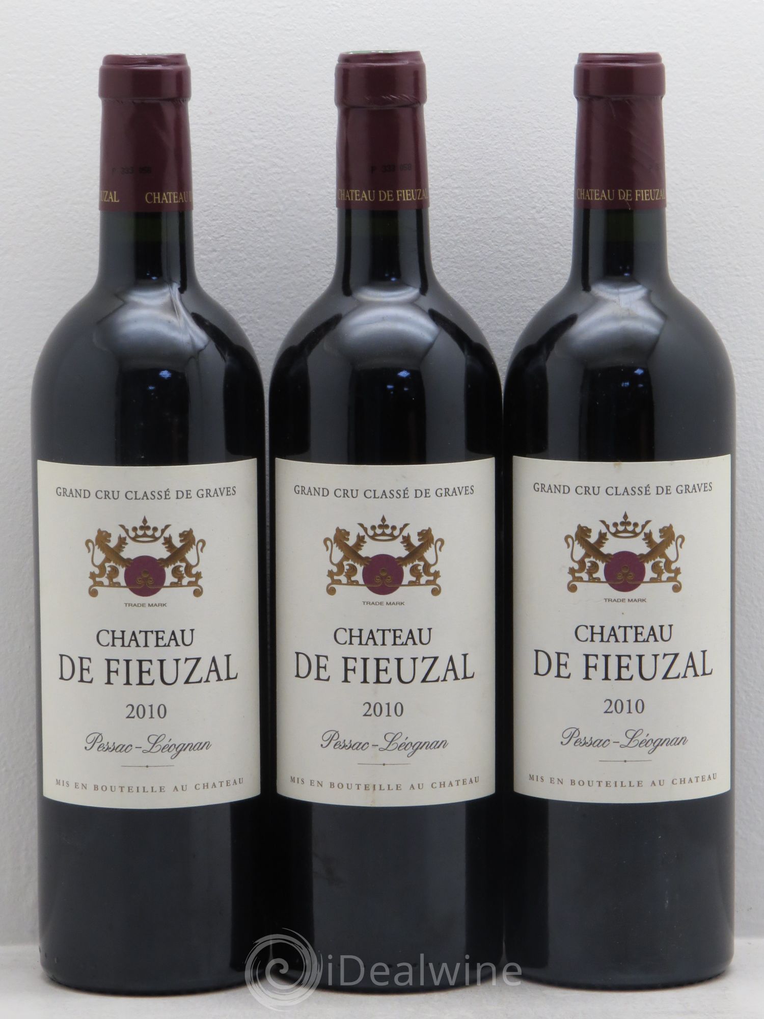 Château de Fieuzal Cru Classé de Graves 2010 - Lot de 3 bouteilles - 0