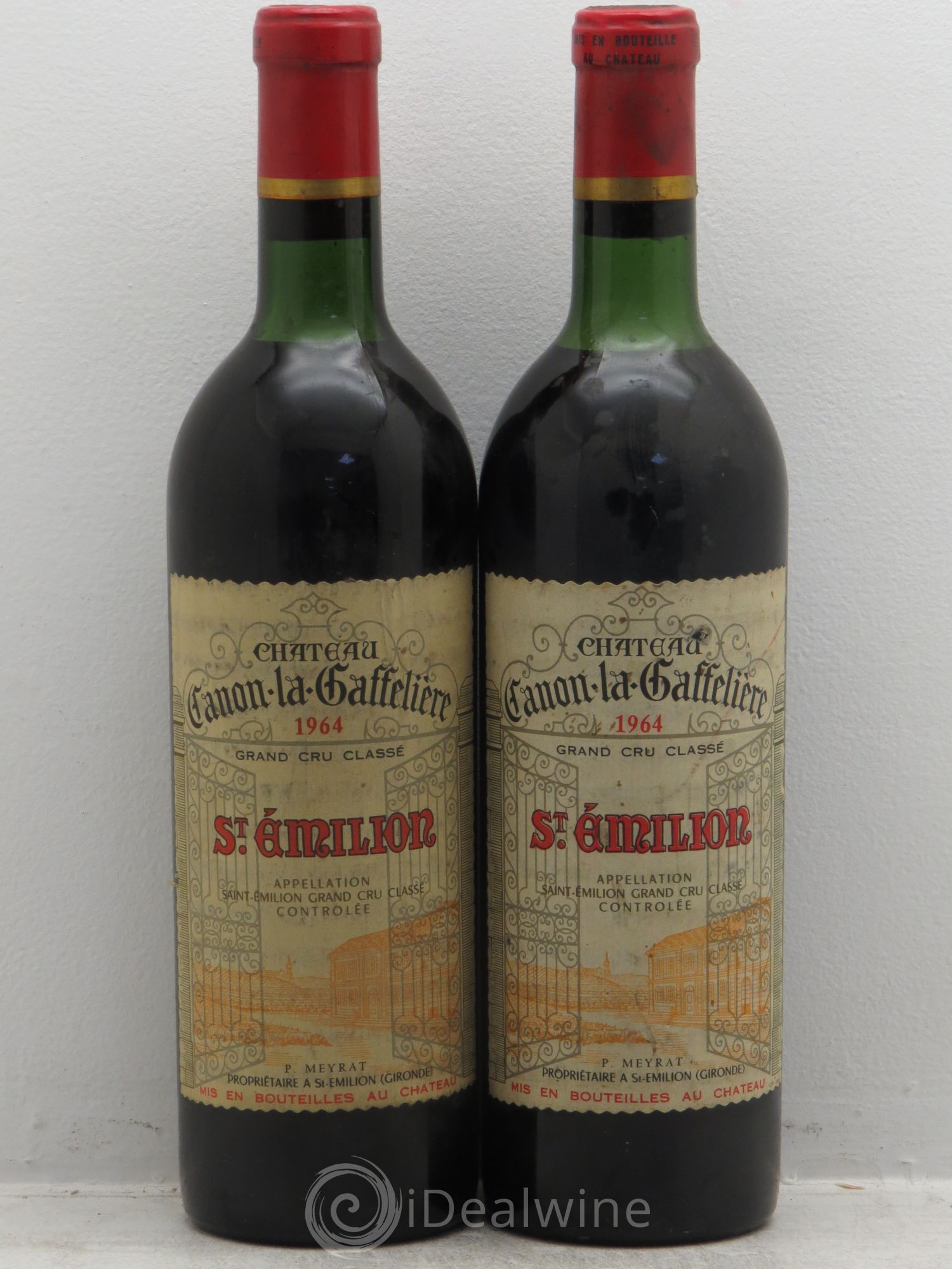 Château Canon la Gaffelière 1er Grand Cru Classé B 1964 - Lot de 2 bouteilles - 0