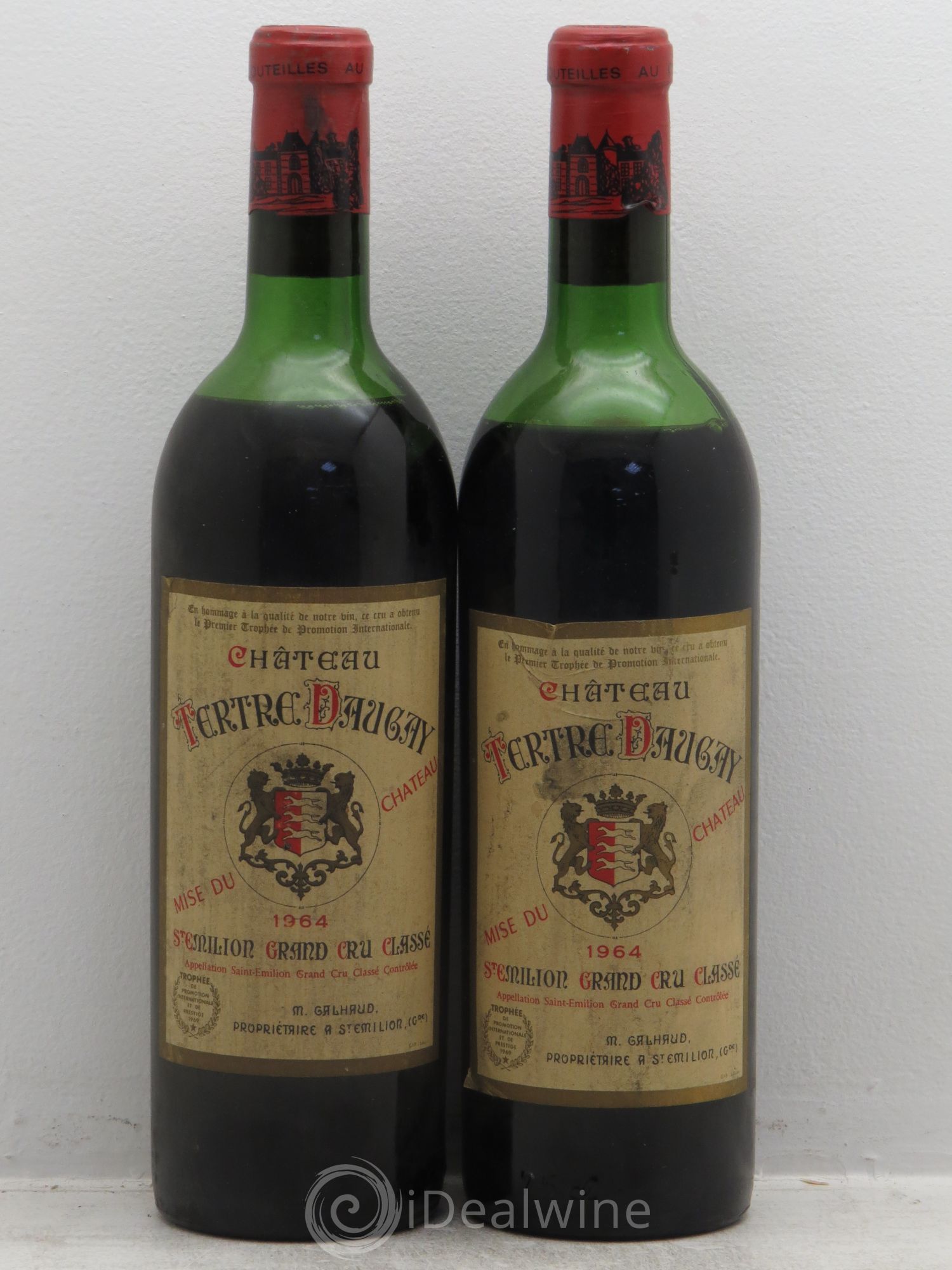 Château Tertre Daugay Grand Cru Classé 1964 - Lot de 2 bouteilles - 0