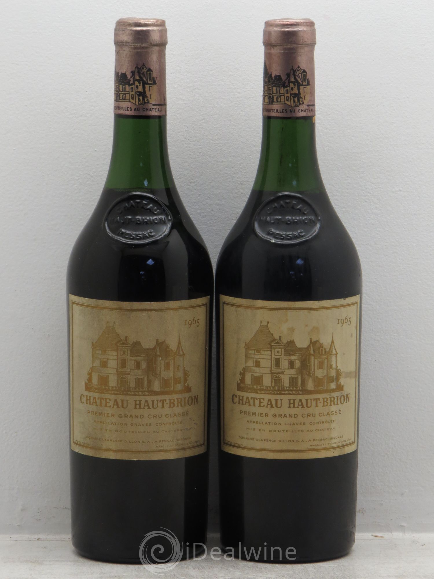 Château Haut Brion 1er Grand Cru Classé 1965 - Lot de 2 bouteilles - 0