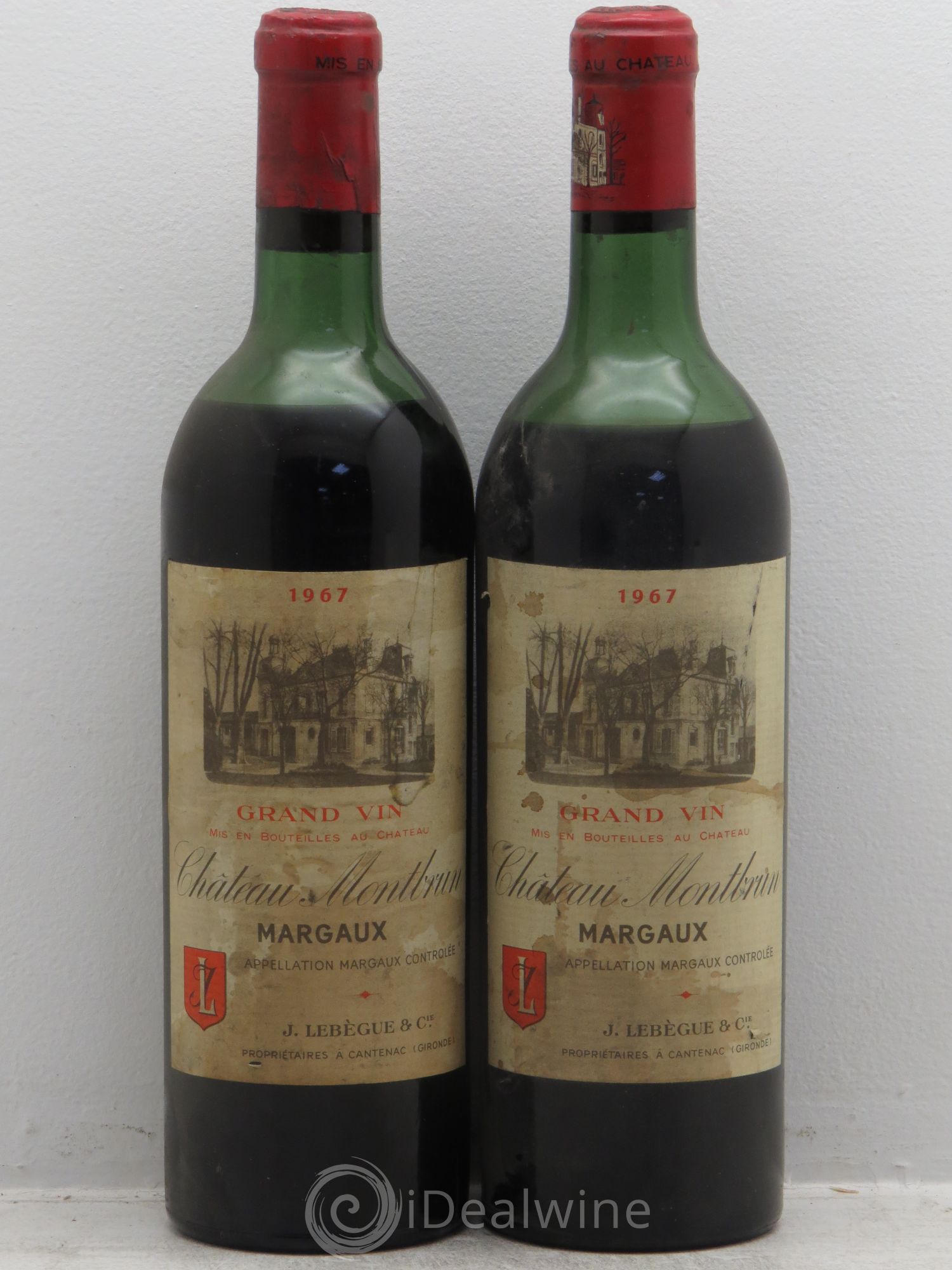 Château Montbrun Cru Bourgeois (sans prix de réserve) 1967 - Lot de 2 bouteilles - 0