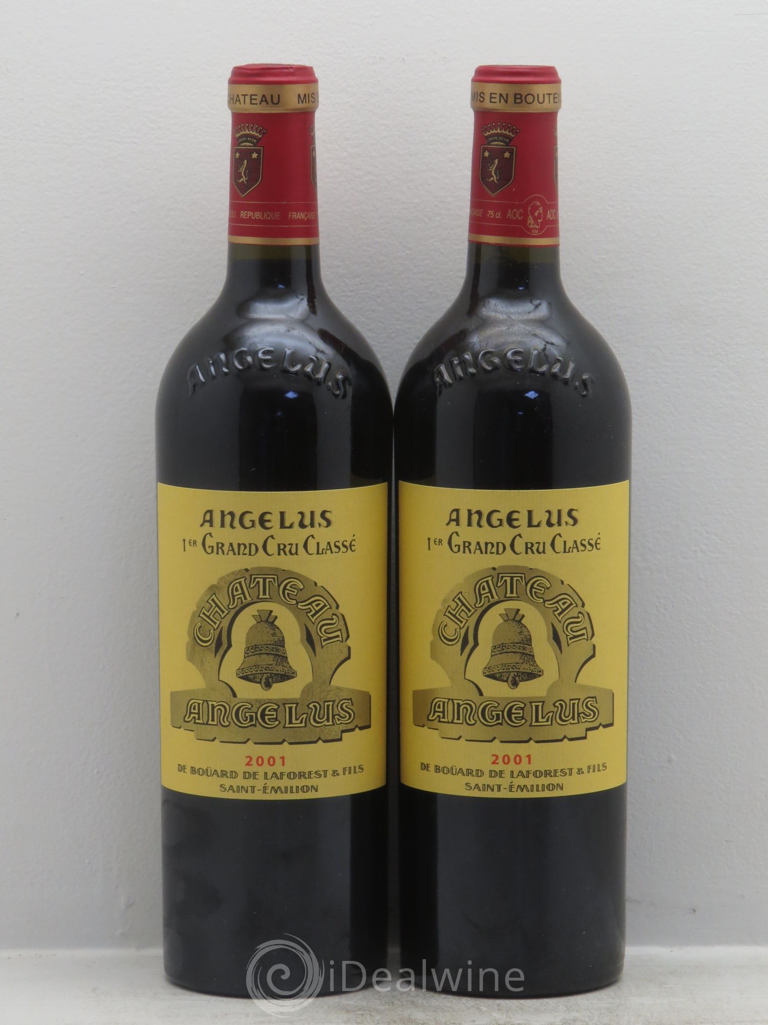 Château Angélus 1er Grand Cru Classé A 2001 - Lot de 2 bouteilles - 0