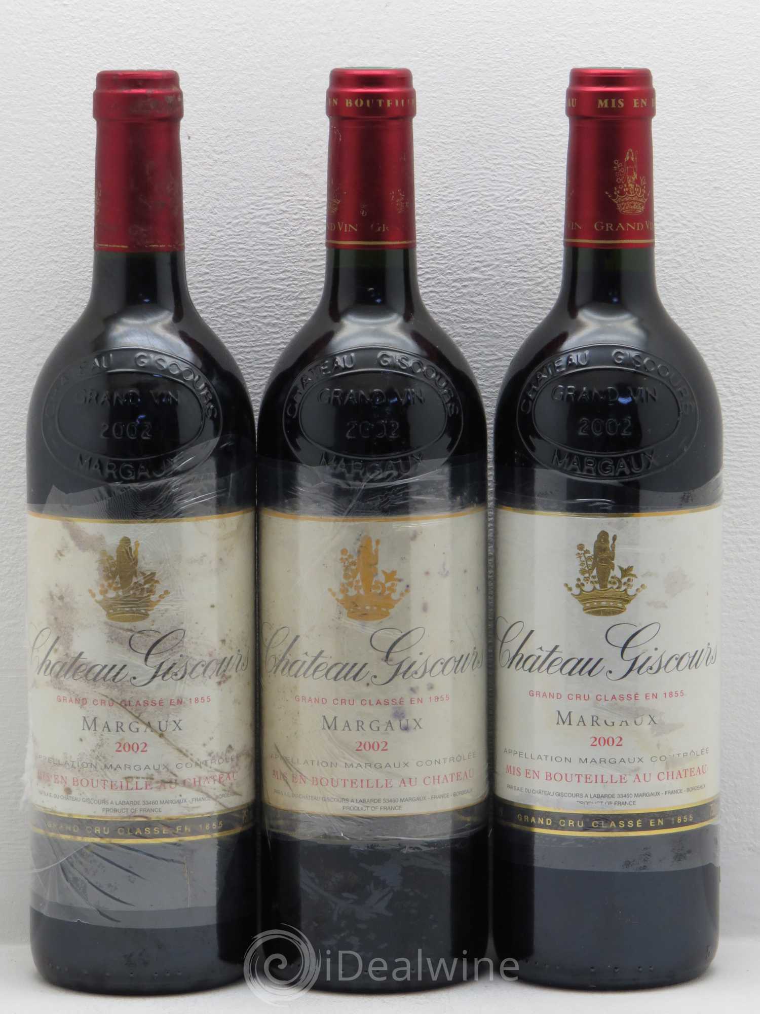Château Giscours 3ème Grand Cru Classé 2002 - Lot de 3 bouteilles - 0